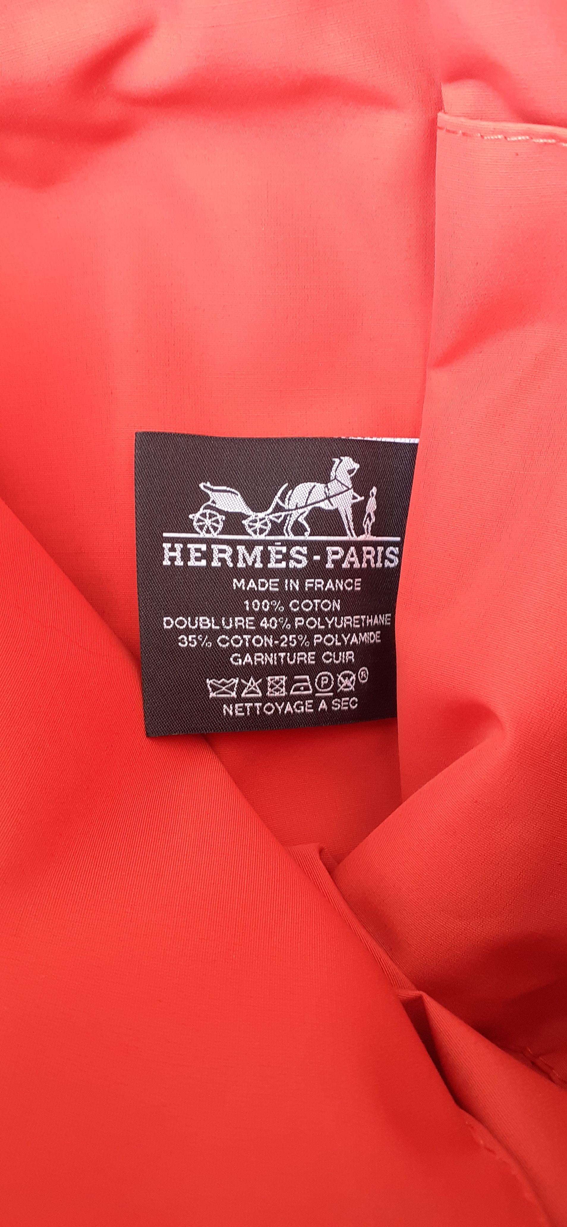 Hermès Pouch Case Trousse Jimetou Colonnes aus Baumwolle GM  im Angebot 3