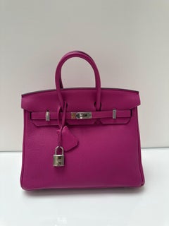 Hermès 2018 Poudre Birkin 25 Bag Togo Leather Mini Purple Pink