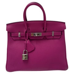 Hermès 2018 Poudre Birkin 25 Bag Togo Leather Mini Purple Pink