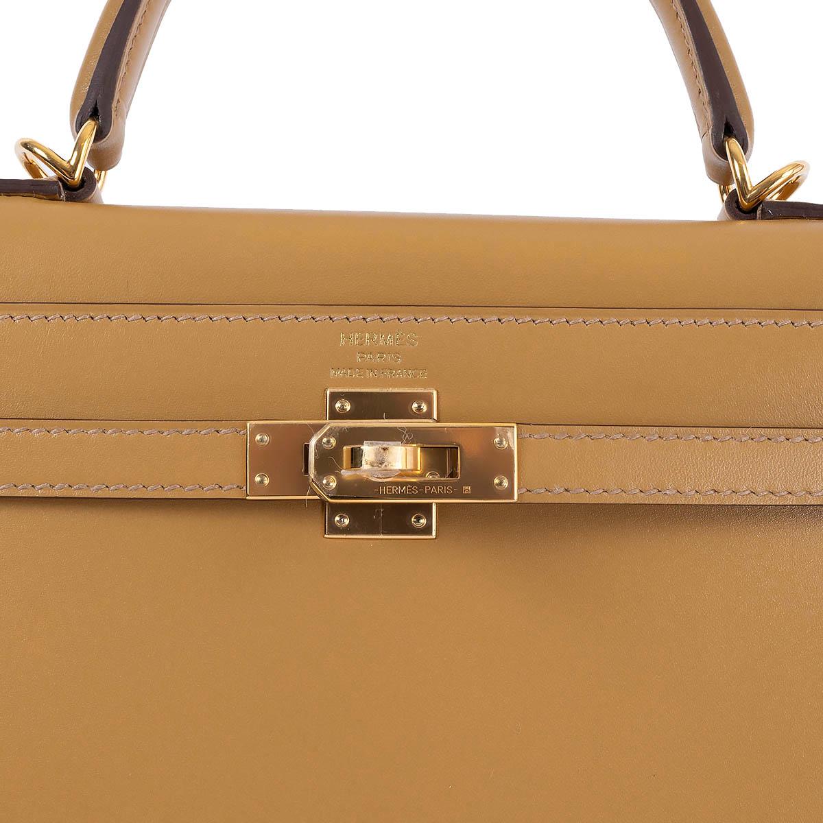HERMES Poussiere beige Tadelakt leather KELLY 25 SELLIER Bag Ghw For Sale 2