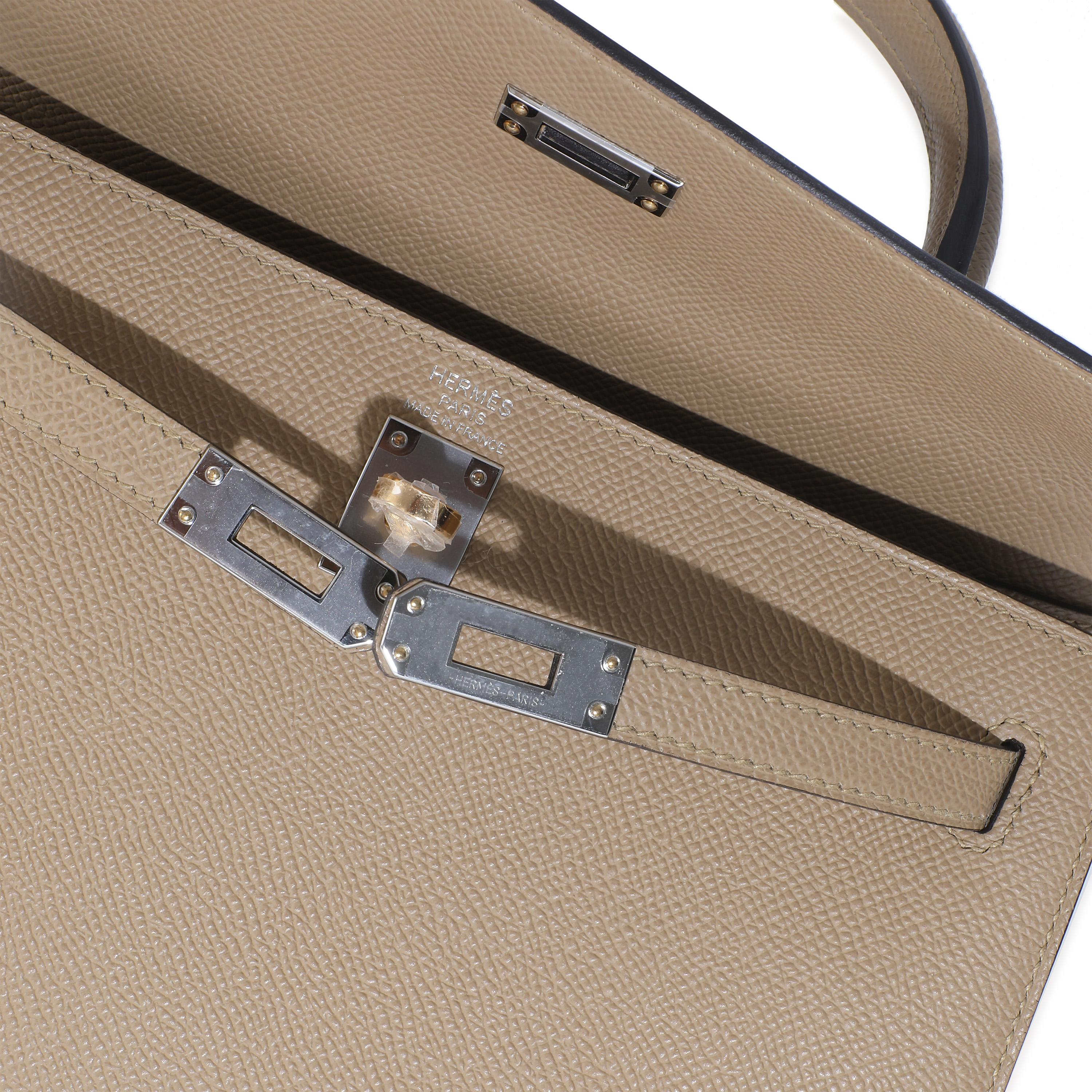 Hermès Poussiere Epsom Sellier Kelly 25 EHW For Sale 1
