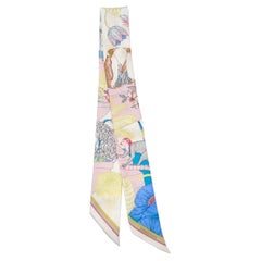 Hermes "Precious Paradise" Multicolor Exotic Animal Print Silk Scarf