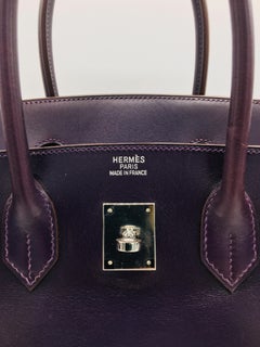Hermes preloved Raisin / Anemone Birkin 35cm