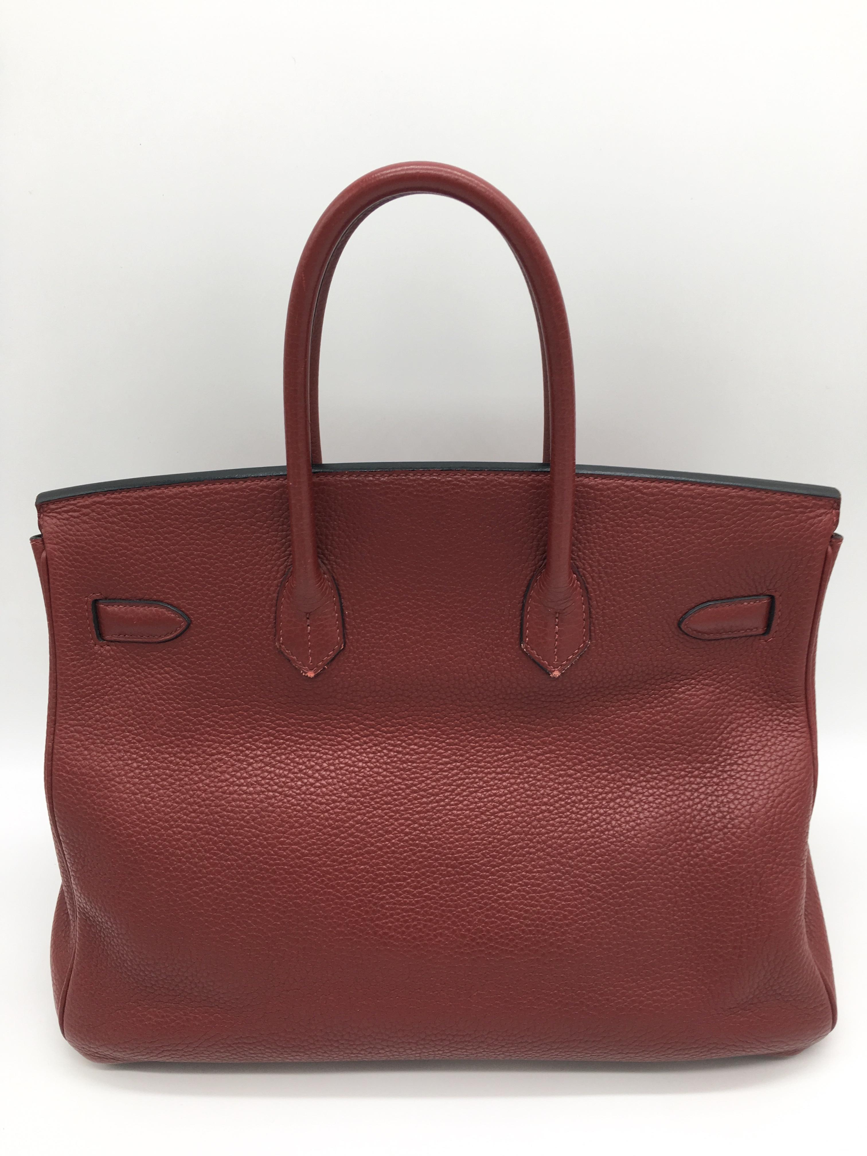 The original Hermes red, Rouge H is a classic colour and one which can be worn all year round, the dark red is remarkably versatile.  In Taurillon Clemence with Palladium Hardware. 
Dimensions:  35cm x 25cm x 18cm (W/H/D)
Stamp: n/a
Colour code: