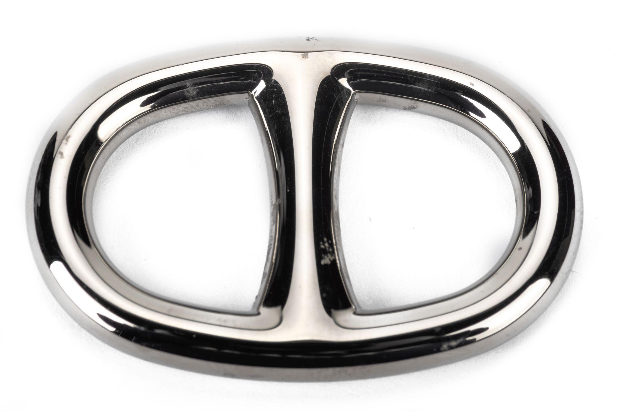 Hermès Preloved Ruthenium Scarf Ring In Excellent Condition In West Hollywood, CA