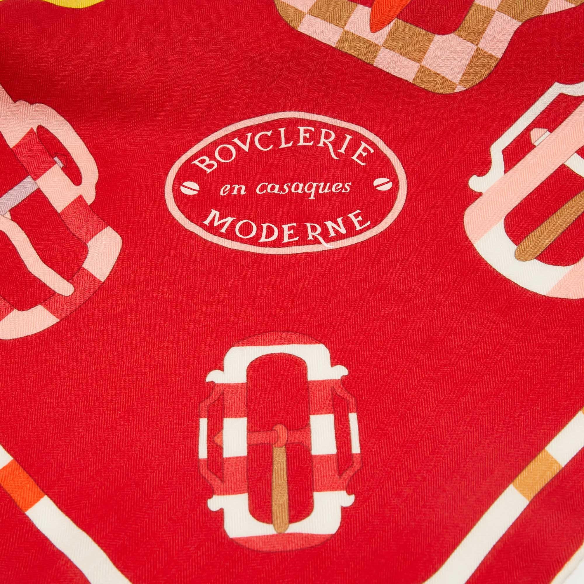 Women's Hermès Printed Cashmere Blend Bouclerie Moderne en Casaques Giant Triangle Scarf