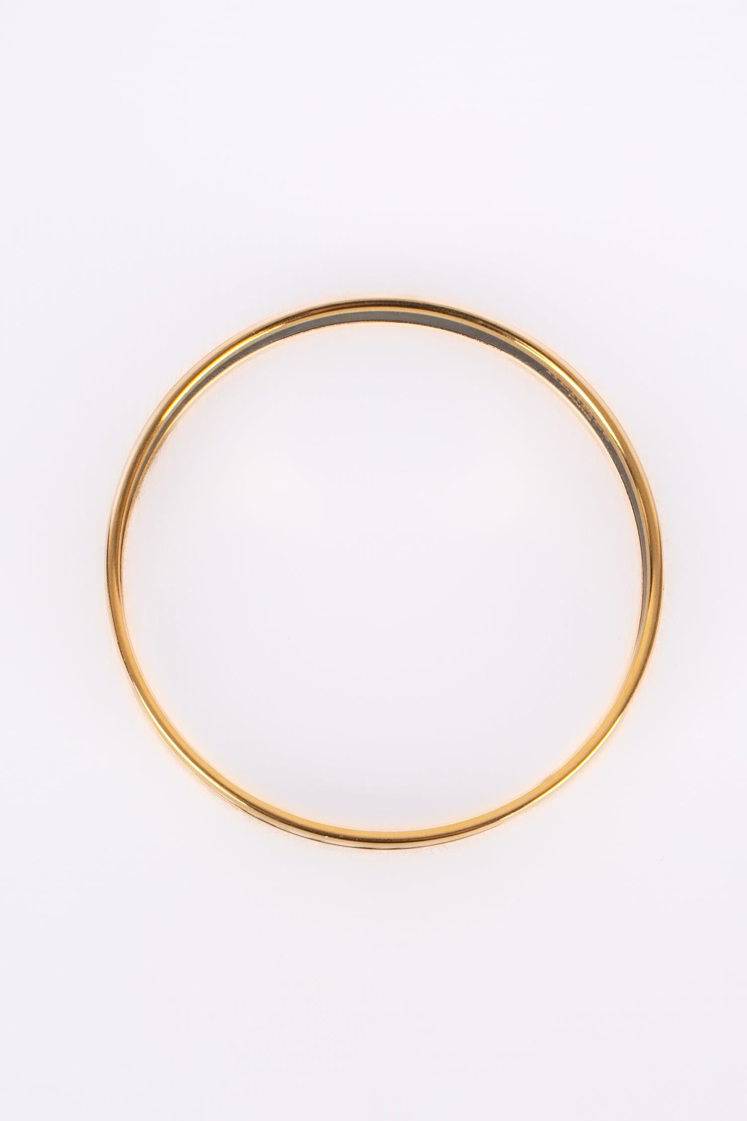 Hermès Printed Enamel Bangle Bracelet OP'H 3