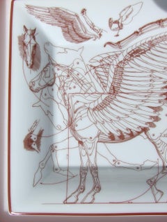 Hermes Printed Porcelain Change Tray Vide-poches Pegase Cheval Aile Horse NIB