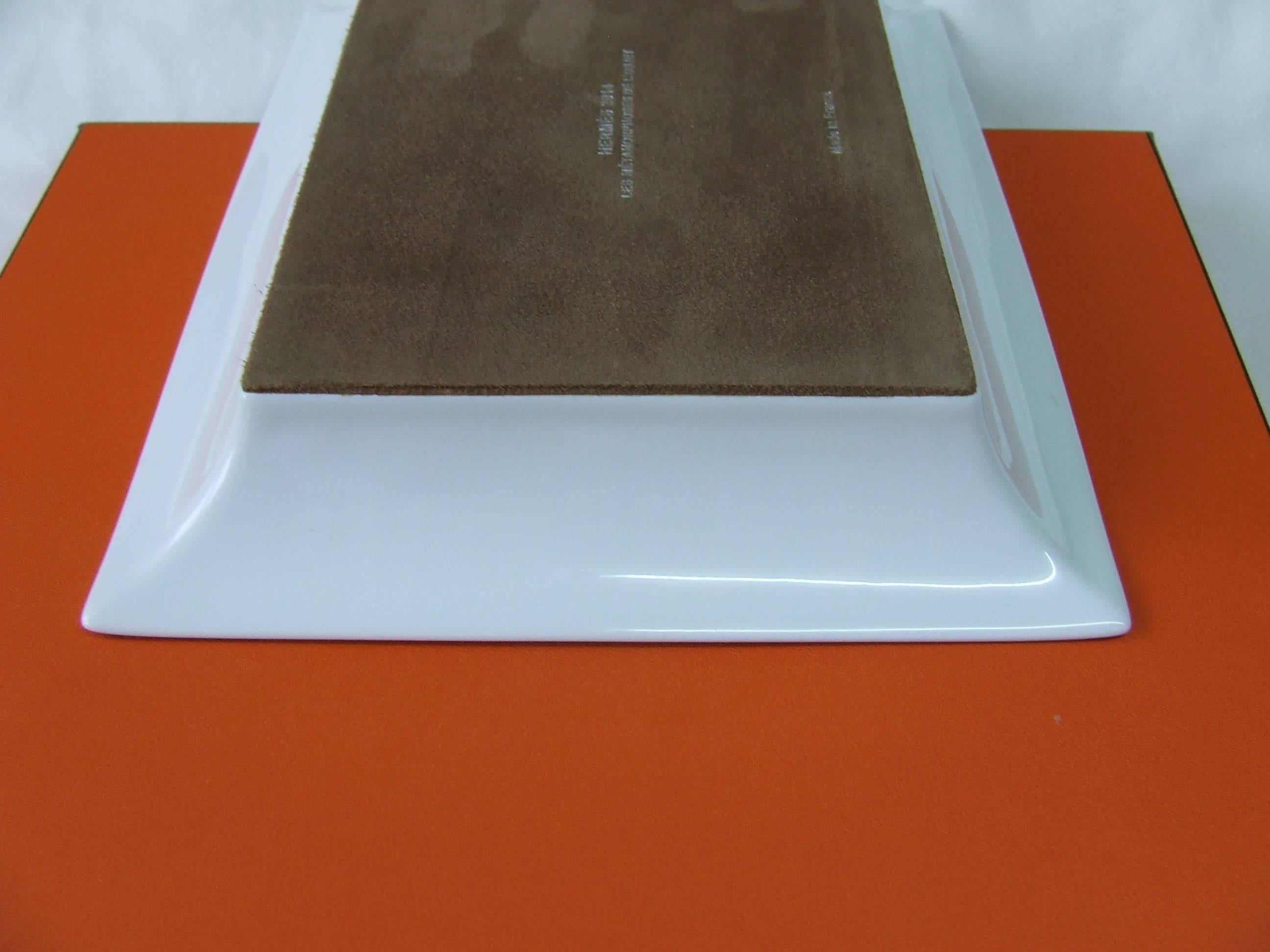Hermes Porcelaine Imprimée Vide-poches Pegase Cheval Aile Horse NIB 2
