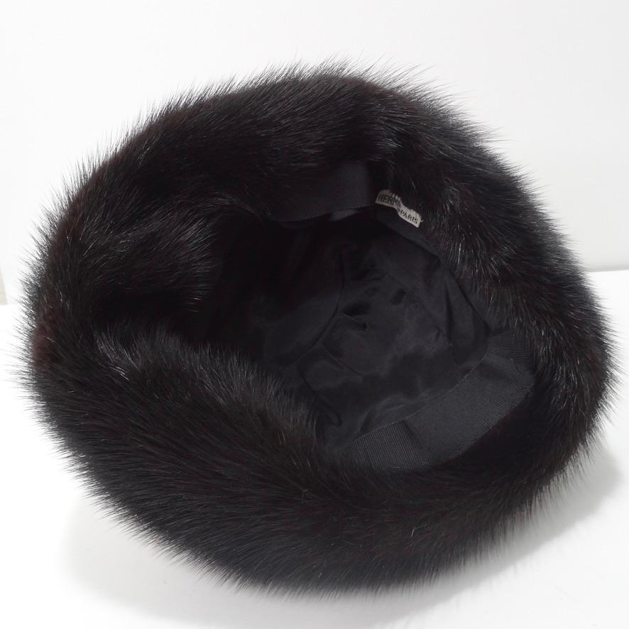 Hermes Printed Silk Fur Cap For Sale 1