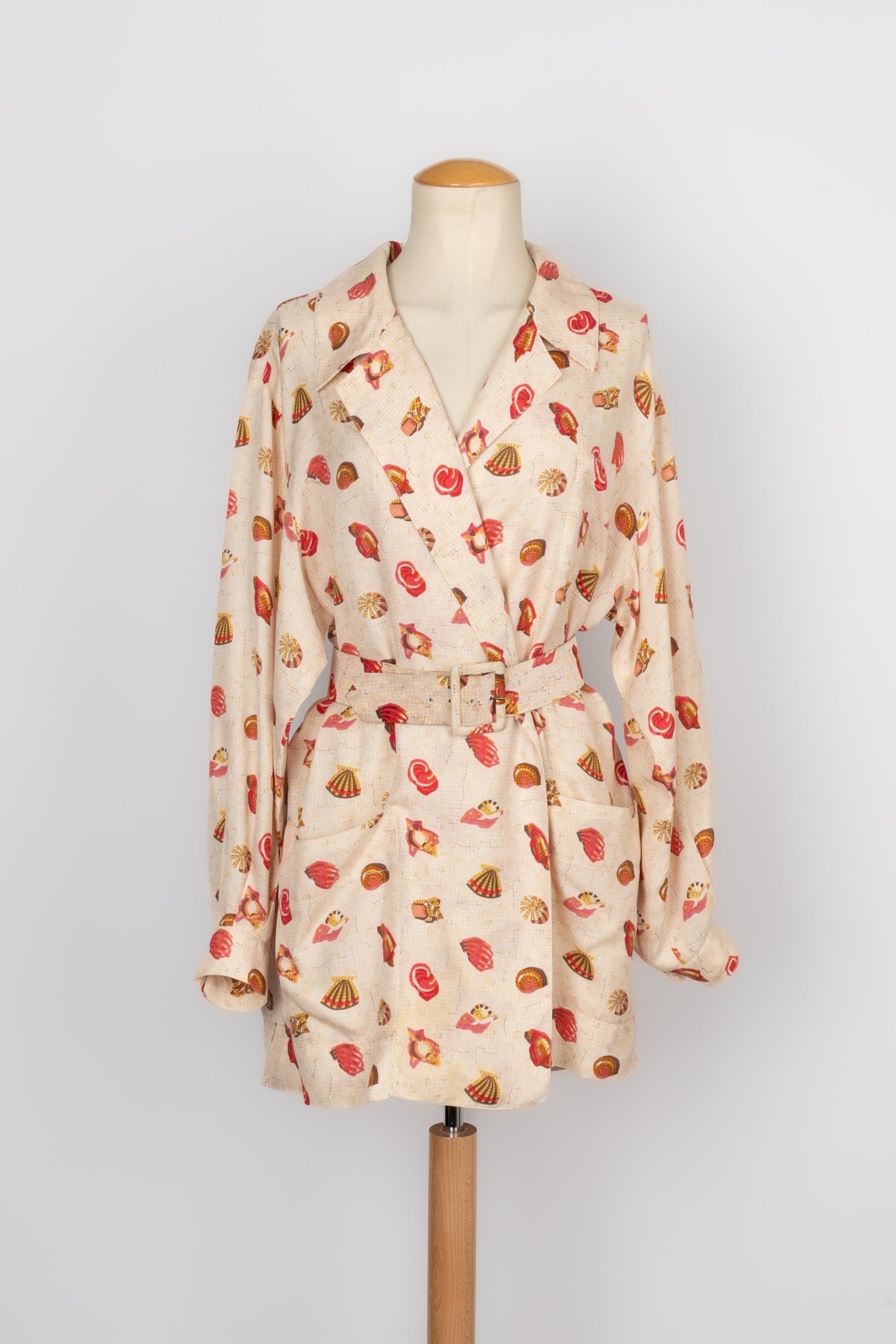 Women's Hermès Printed Silk Set of Shirt and Skirt For Sale