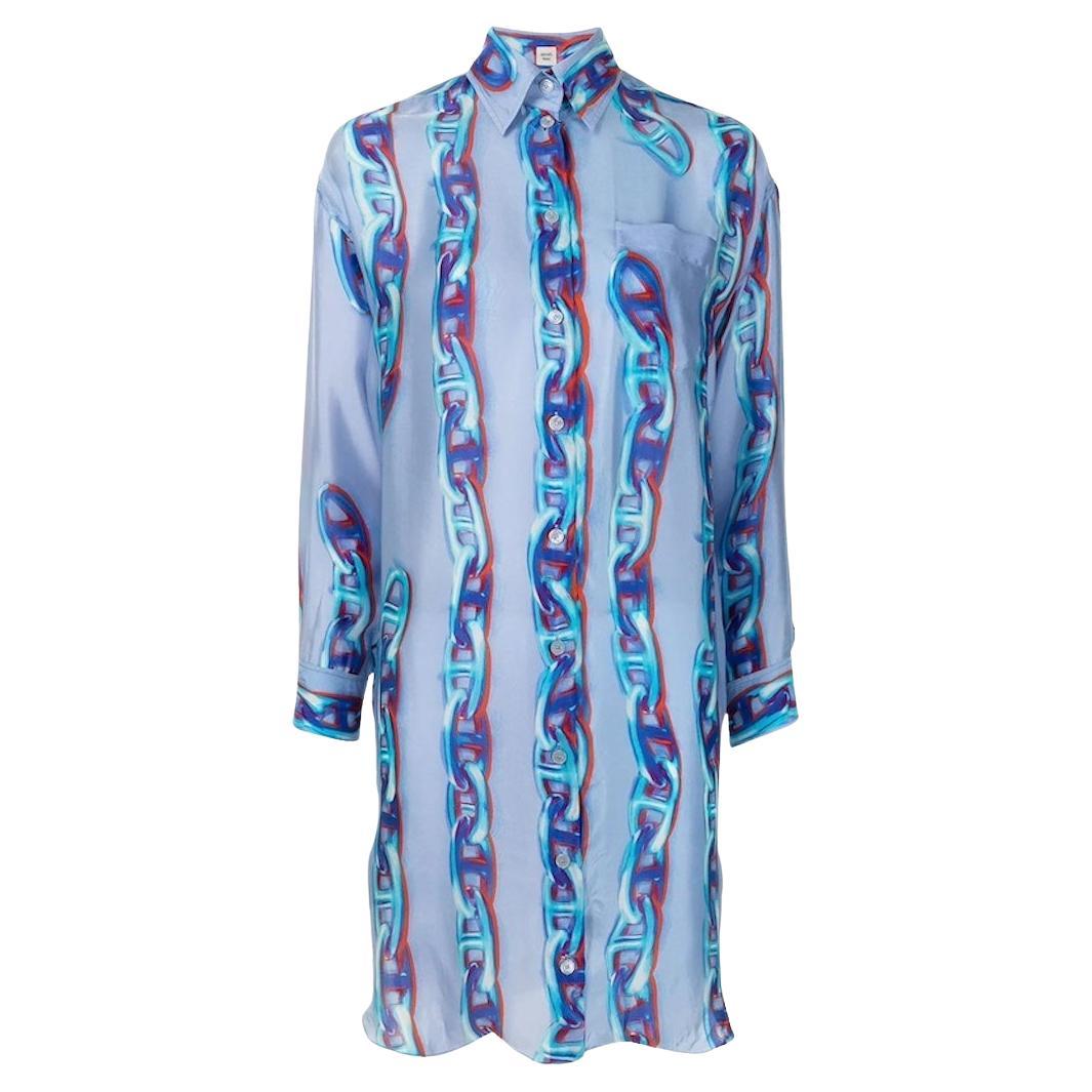 Hermes - Printed Silk shirt in Chaines d
Ancre motif