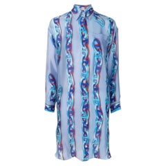 Hermes - Printed Silk shirt in Chaines d'Ancre motif