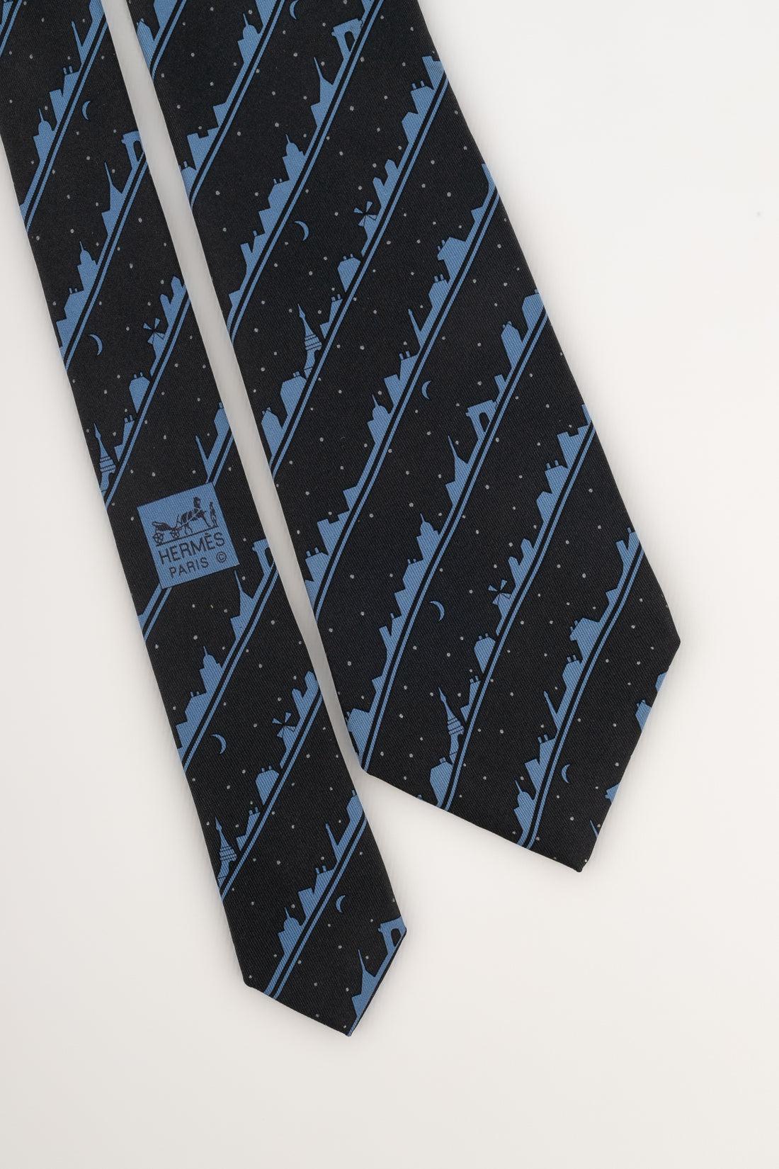 Hermès Printed Silk Tie 1