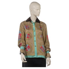 Hermès Printed Silk Top Les Armes