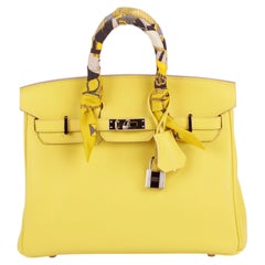 Hermès Pristine Birkin 25 Lime Swift