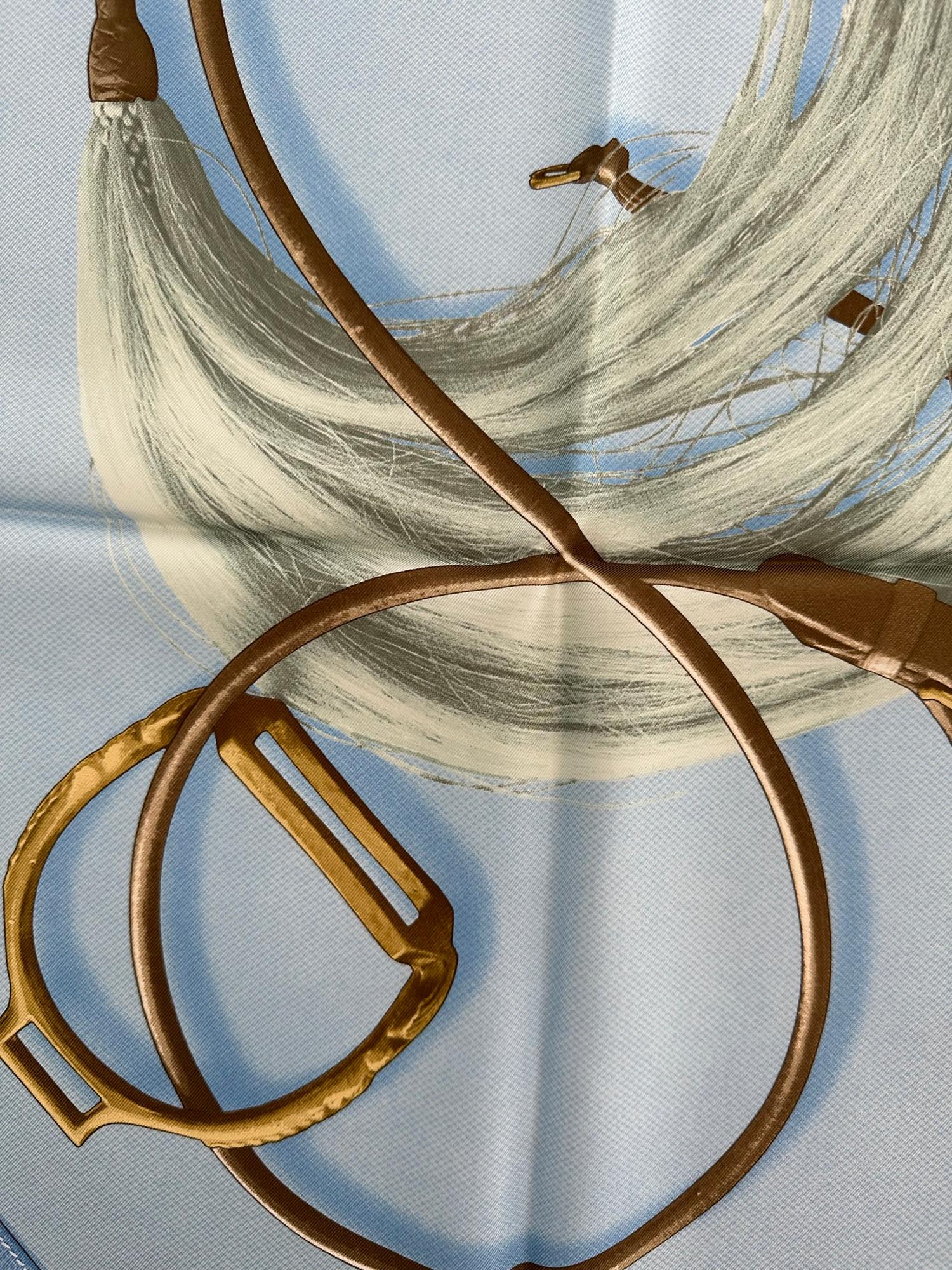 Écharpe en sergé de soie Hermès Projets Carrés Design/One 35 x 35 pouces 1