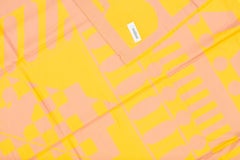 Hermes  Promenade Au Faubourg - Plaid Blanket - Fringed Salmon Yellow - New