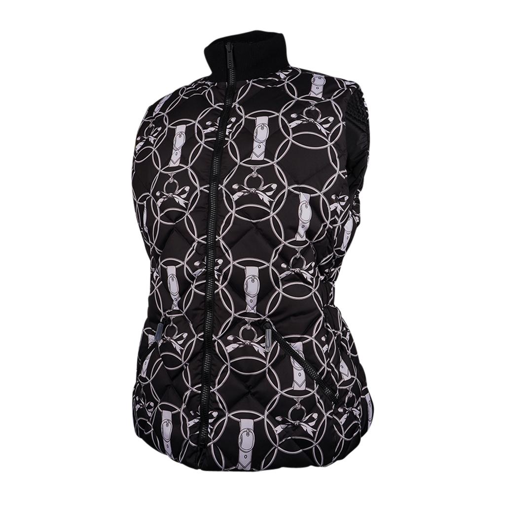Women's Hermes Promenade du Matin Reversible Puffer Vest 42 / 8 For Sale