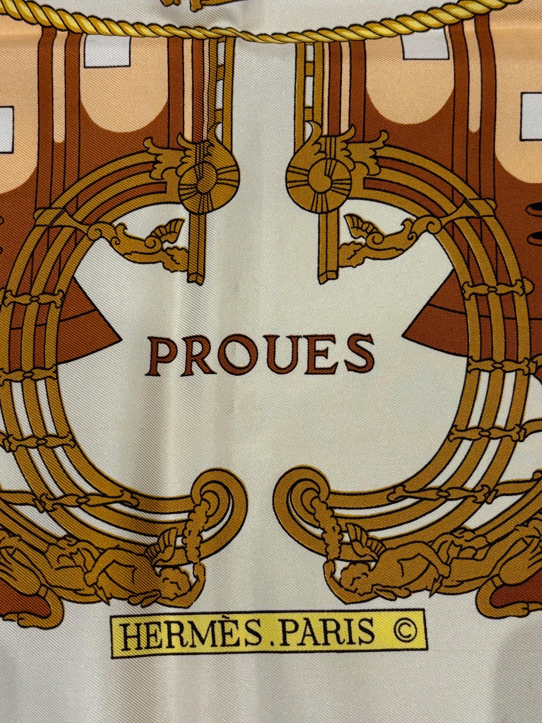 Philippe Ledoux was one of the earliest Hermes scarf designers, brought on by Robert Dumas in 1947 to design for the House of Hermes. During his time with Hermes, he created 90 designs.
This silk scarf designed by Philippe Ledoux in 1973 is in