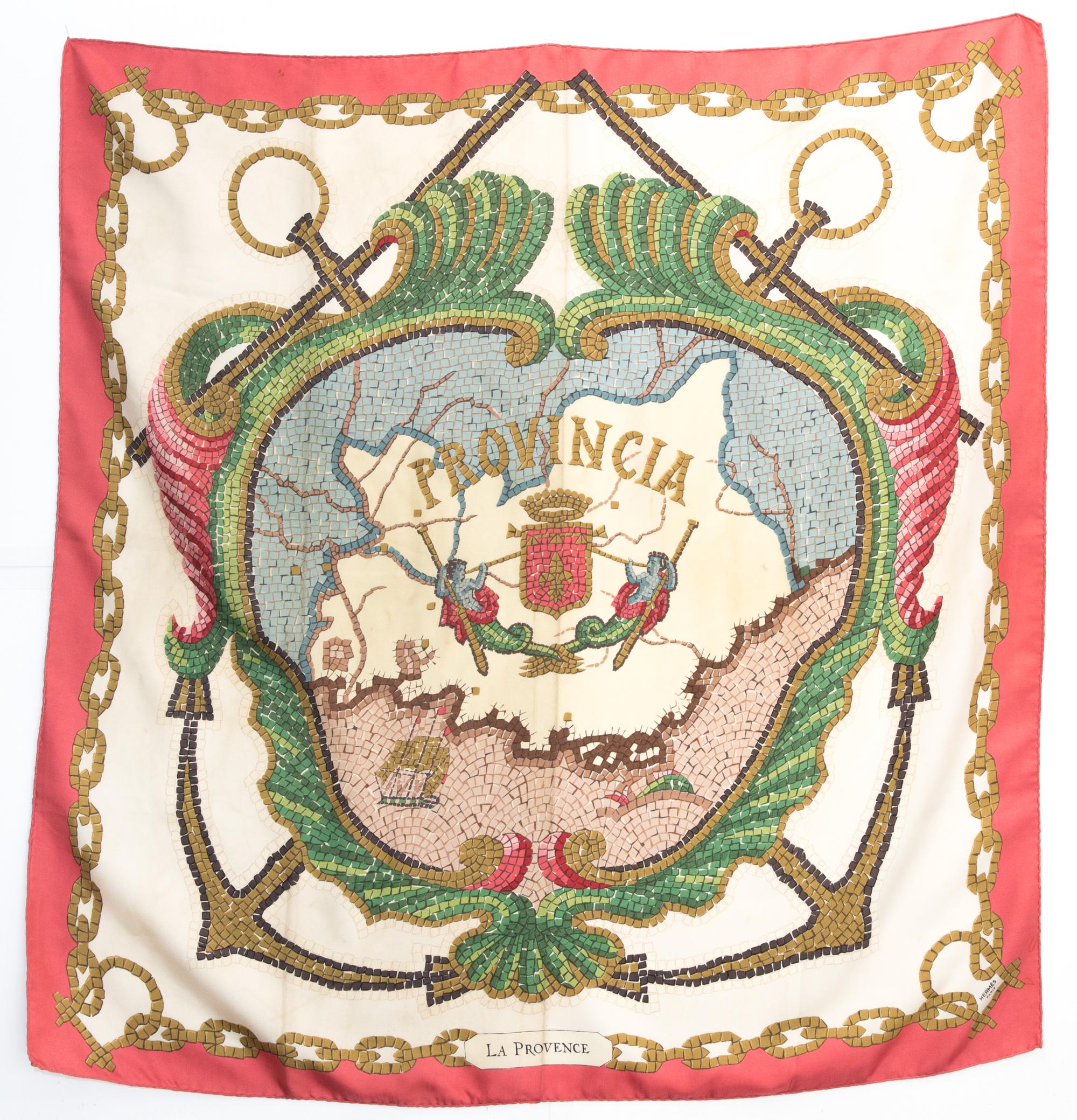Sciarpa di seta Hermes Provincia o Provence by Hugo Grygkar in vendita 2