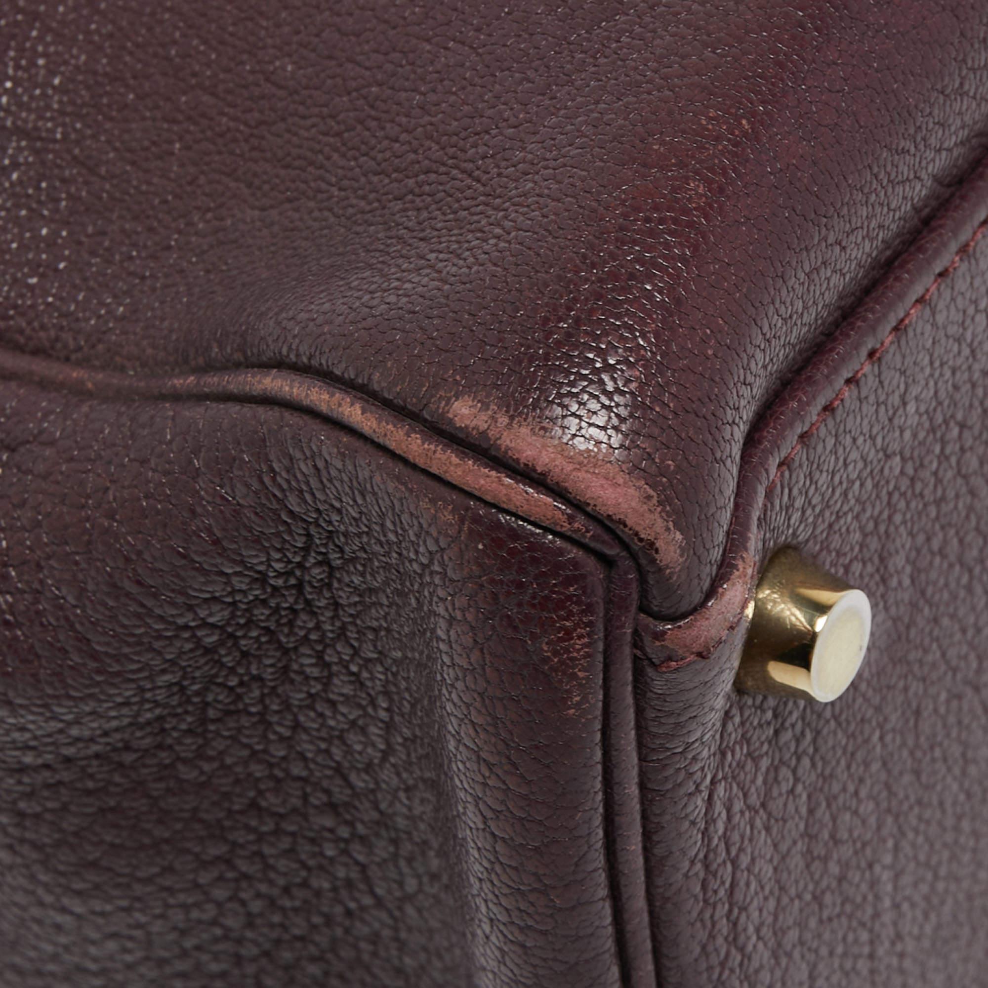 Hermès Prune Chevre De Coromandel Leather Gold Finish Kelly Retourne 35 Bag 13