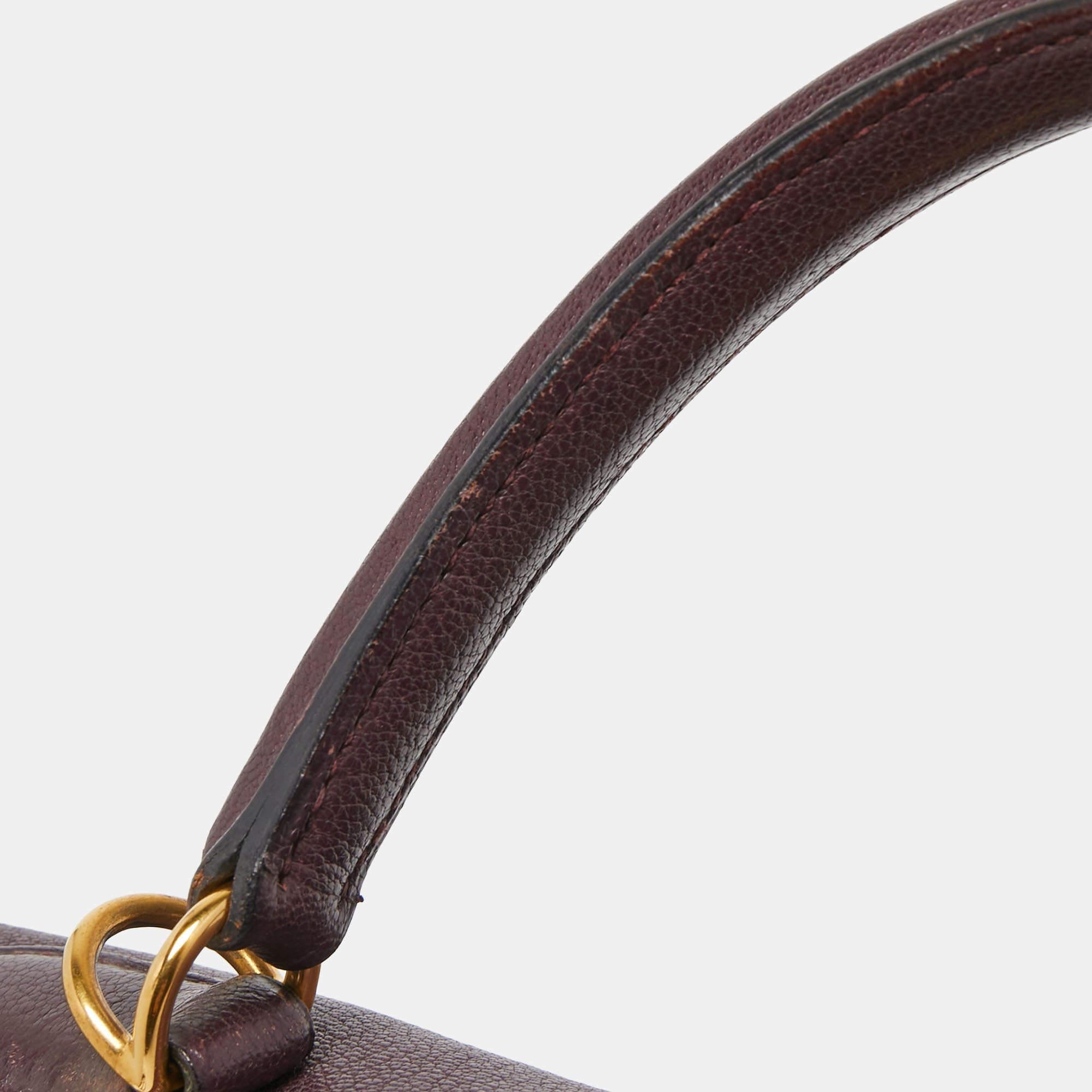 Hermès Prune Chevre De Coromandel Leather Gold Finish Kelly Retourne 35 Bag 3