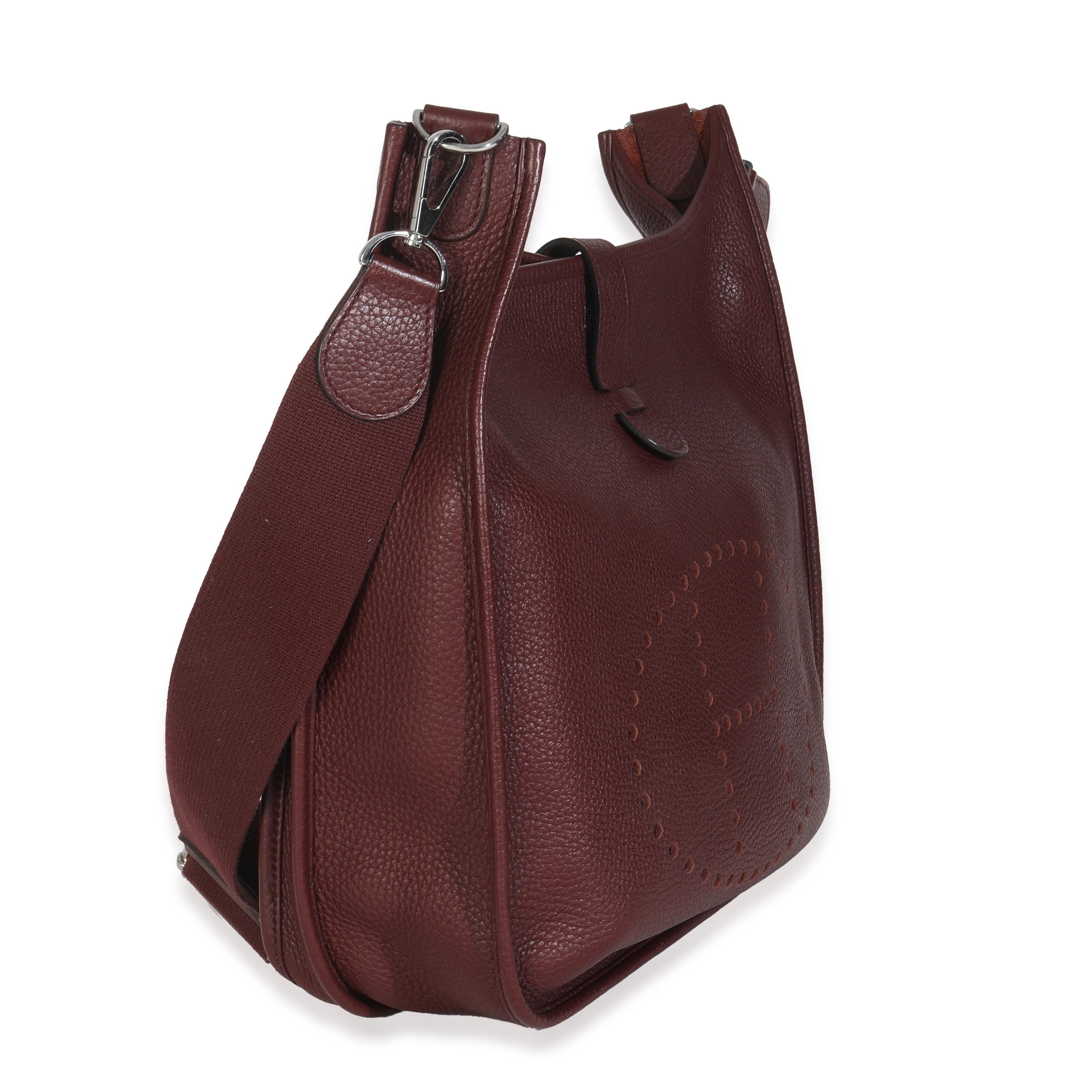 Nero Hermès Prune Clemence Evelyne III PM PHW in vendita