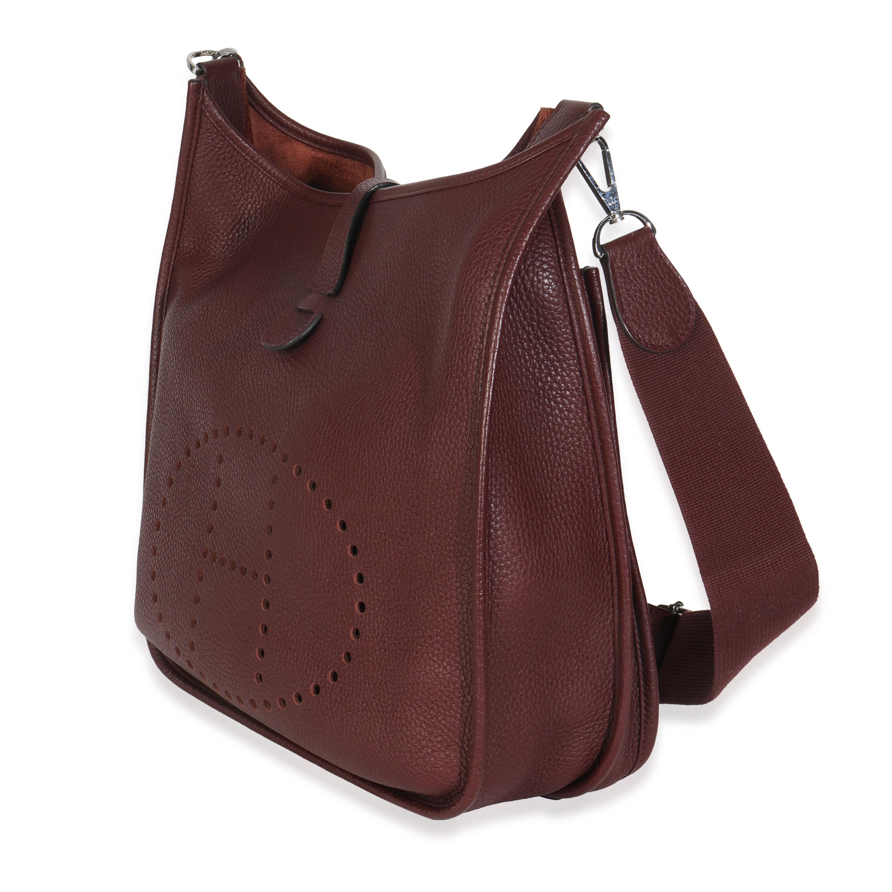 Hermès Prune Clemence Evelyne III PM PHW In condizioni ottime in vendita a New York, NY
