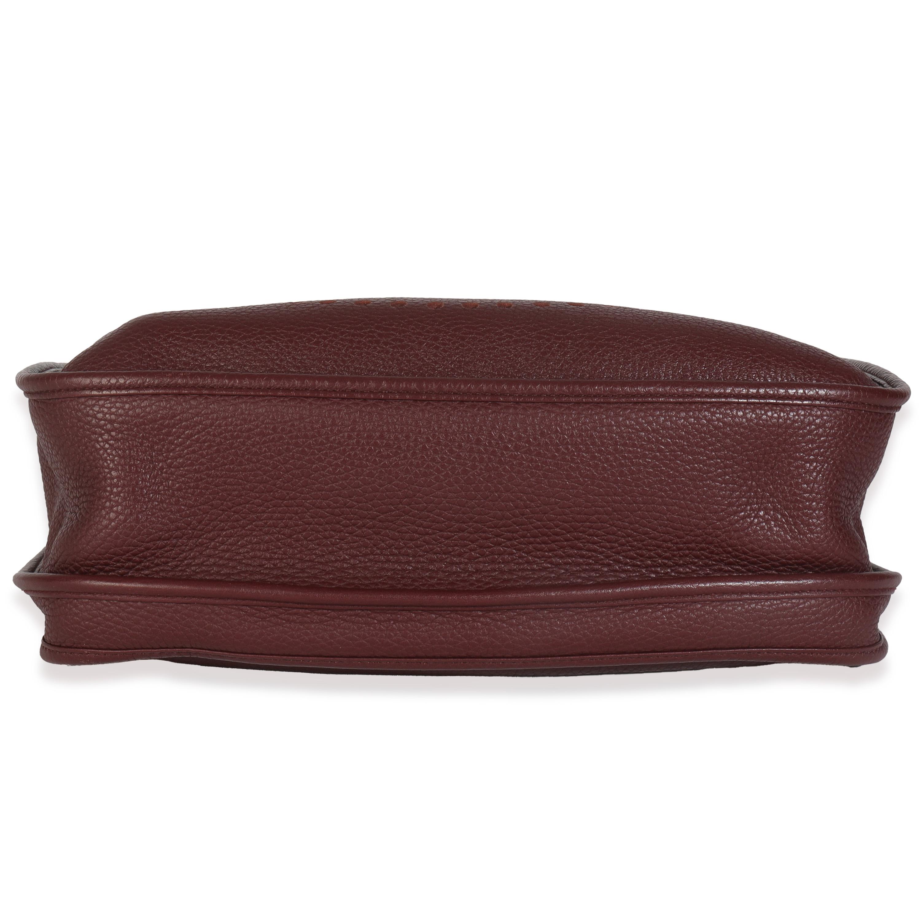 Hermès Prune Clemence Evelyne III PM PHW in vendita 3