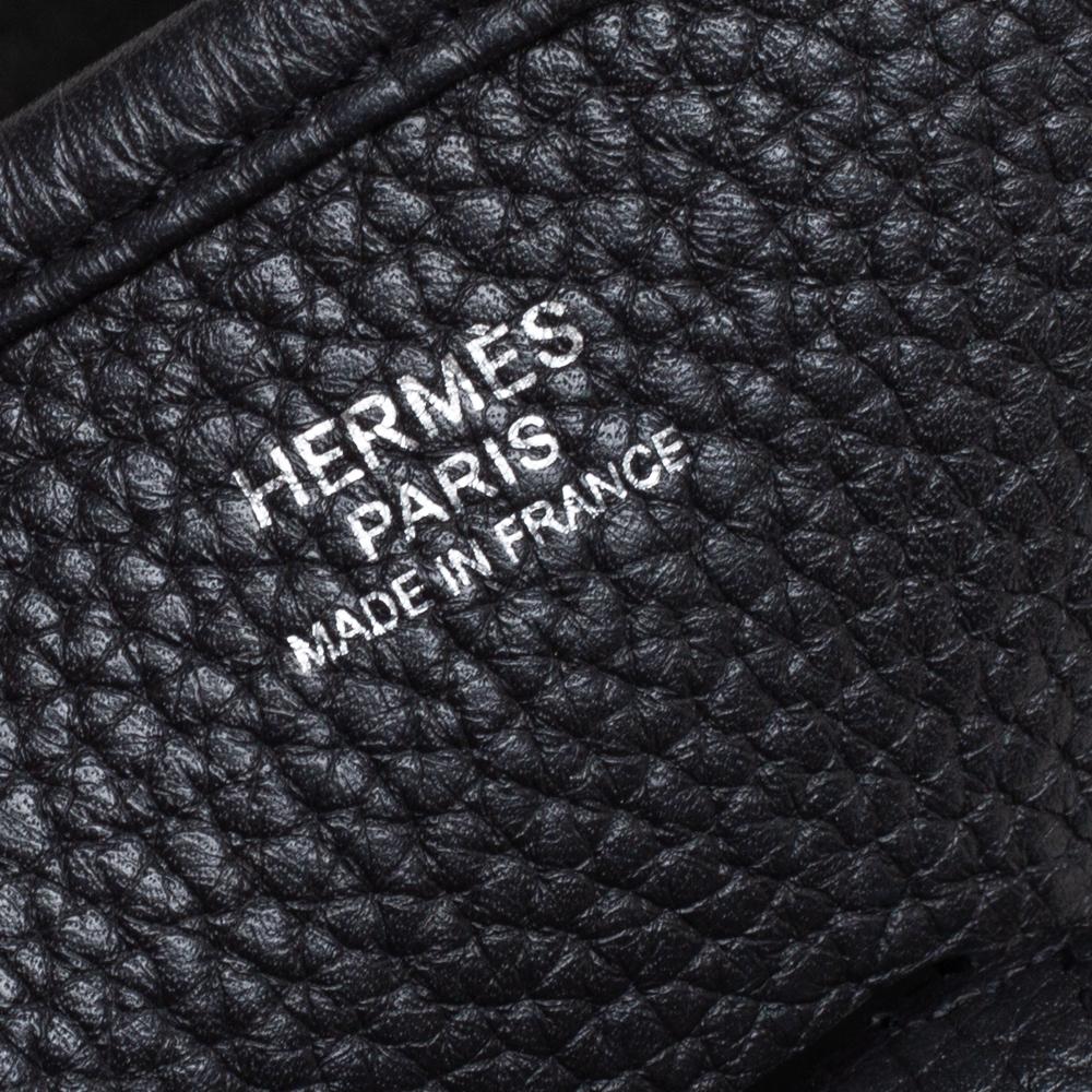 Hermes Prunoir Clemence Leather Evelyne III PM Bag 4