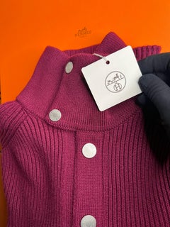 HERMÈS - Pull Col Blouson Maxi Cashmere 87 Taupe LA