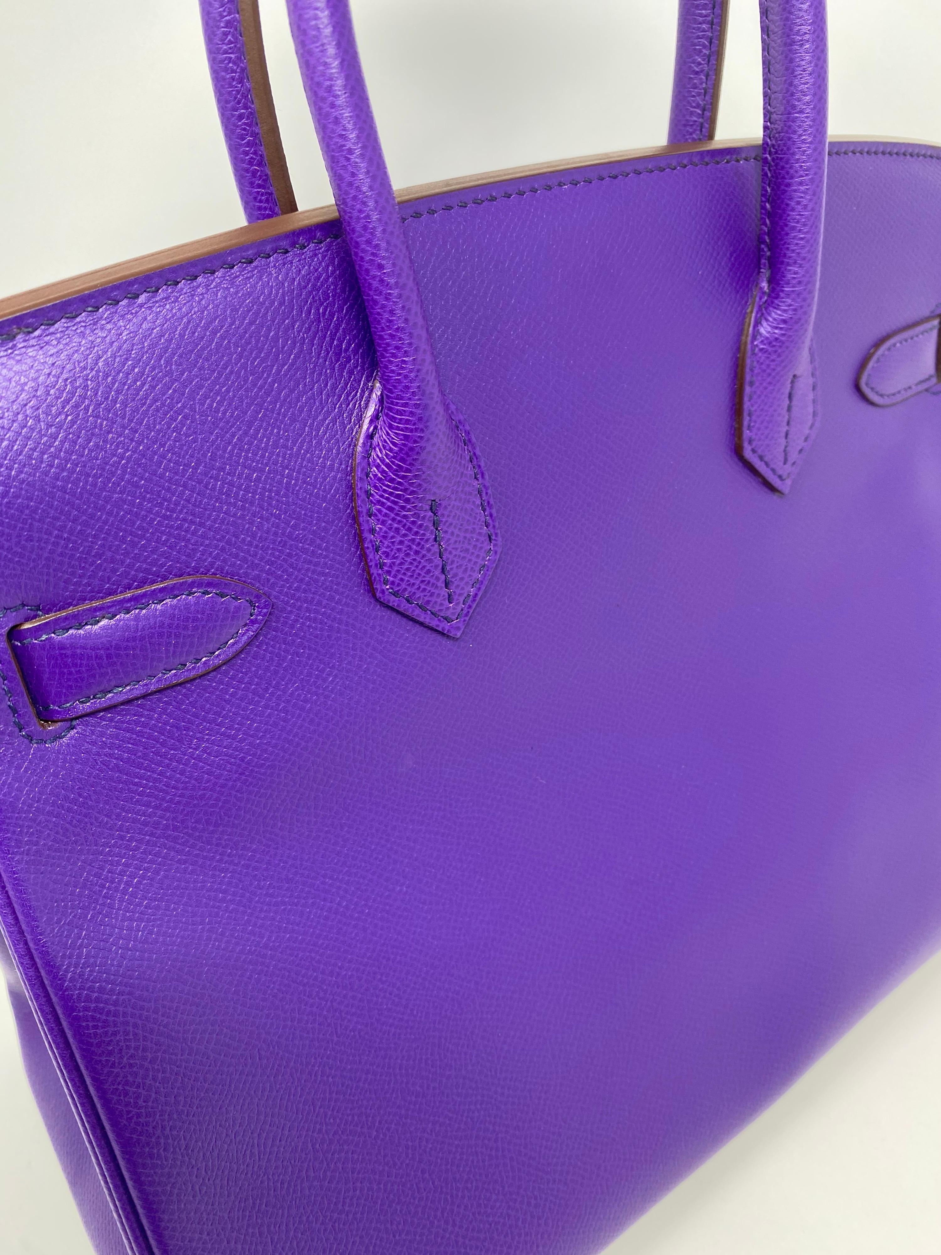 Hermès Purple Birkin 30 In Excellent Condition In Athens, GA