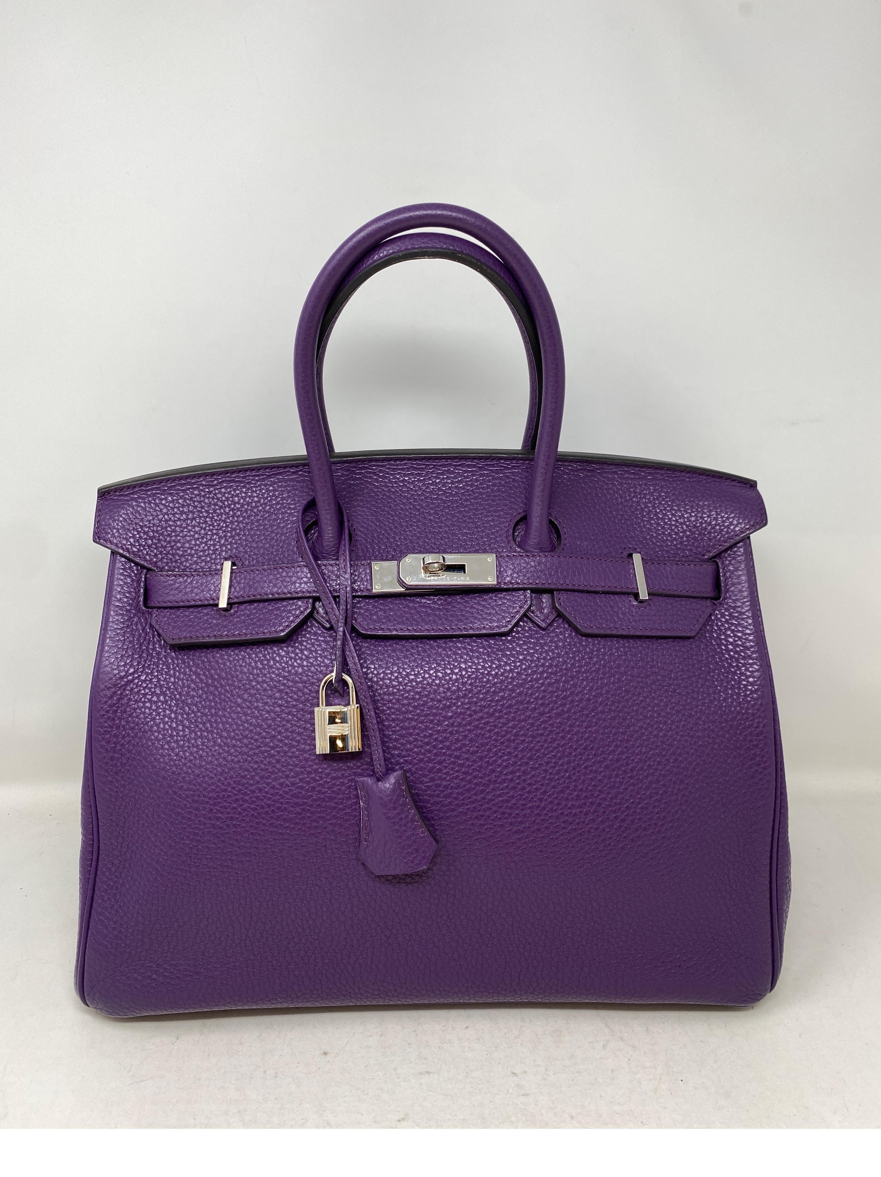Hermes Purple Birkin 35 Bag 3