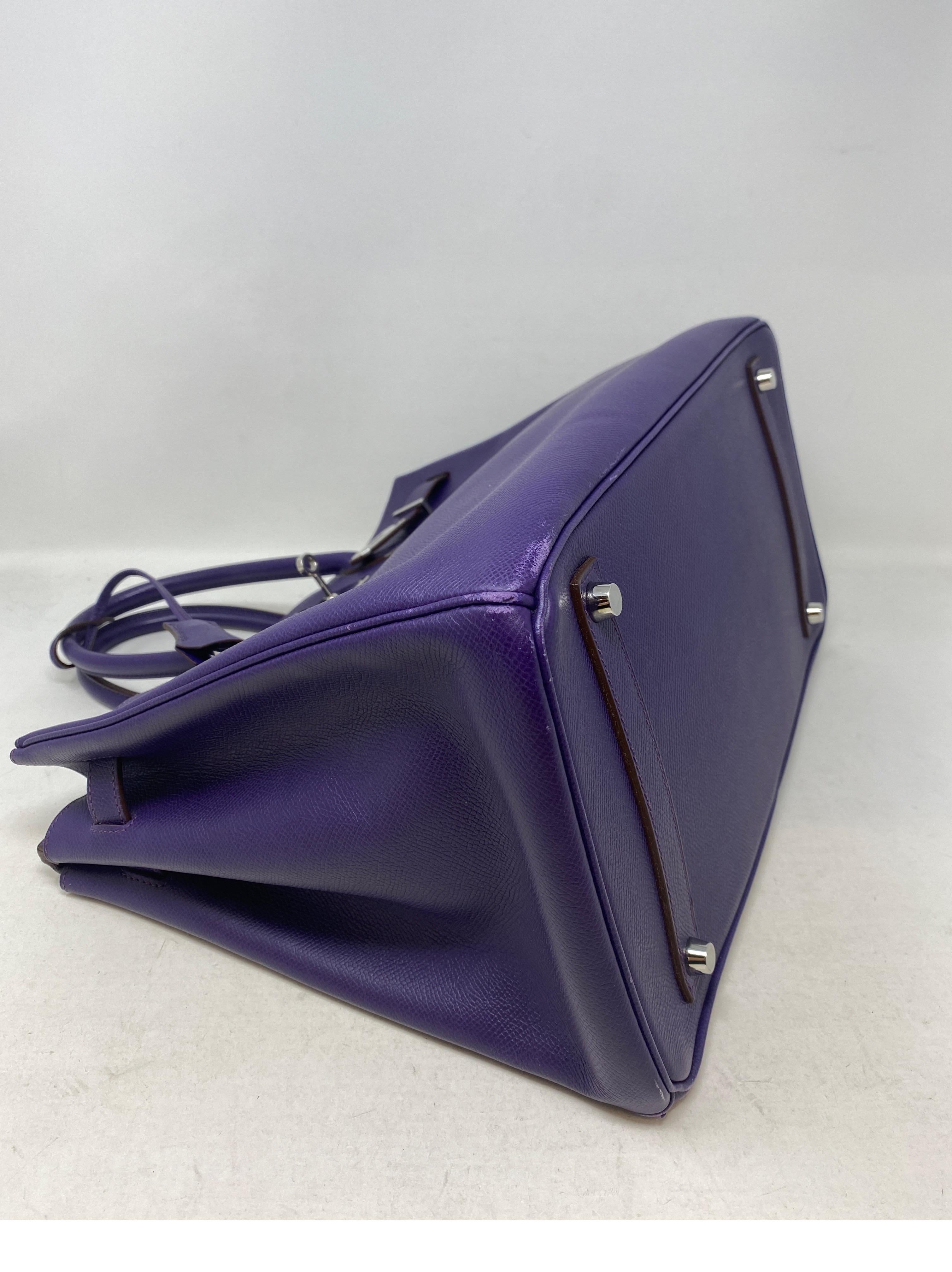 Hermes Purple Birkin 35 Bag  3