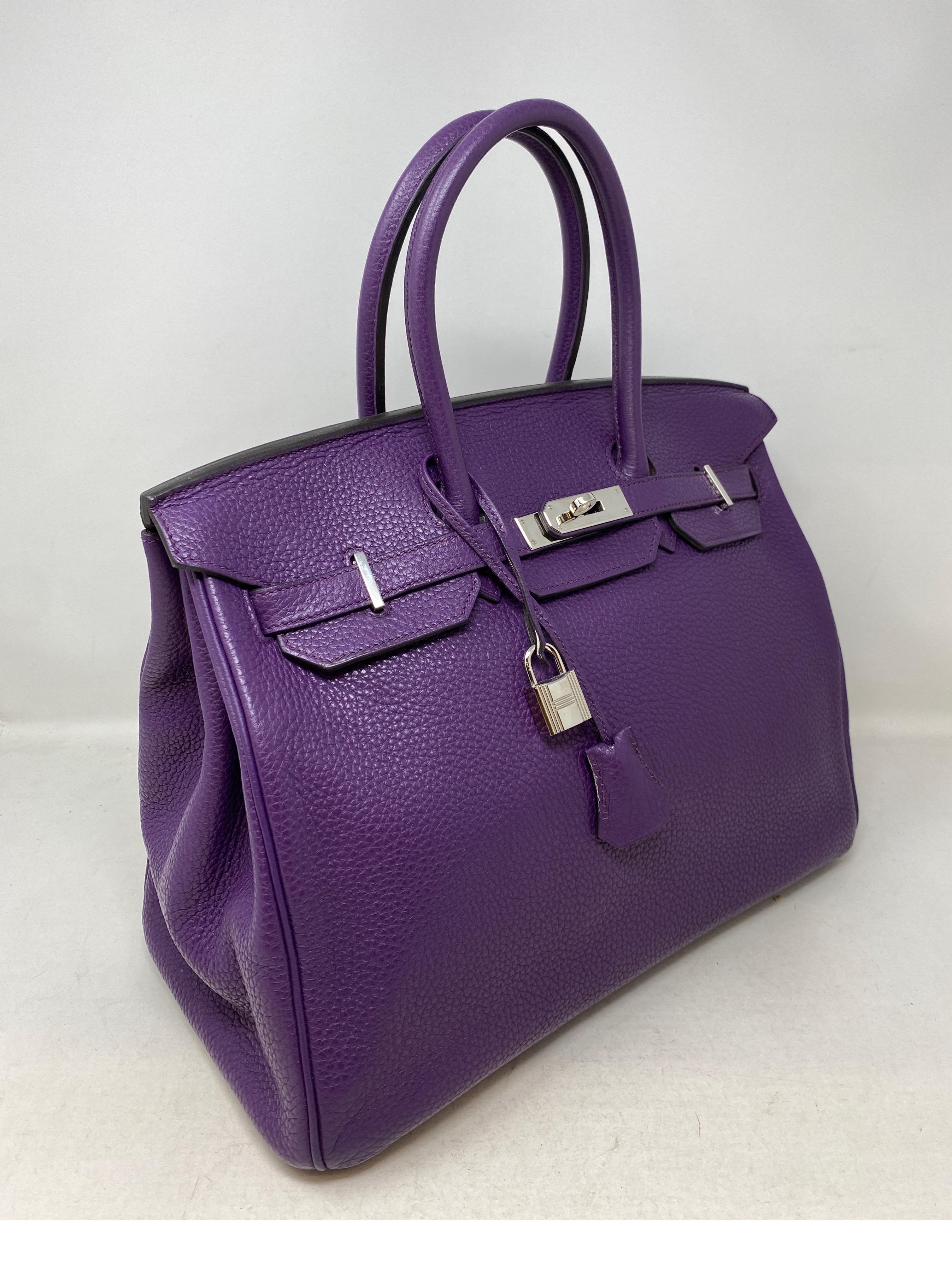Hermes Purple Birkin 35 Bag 4