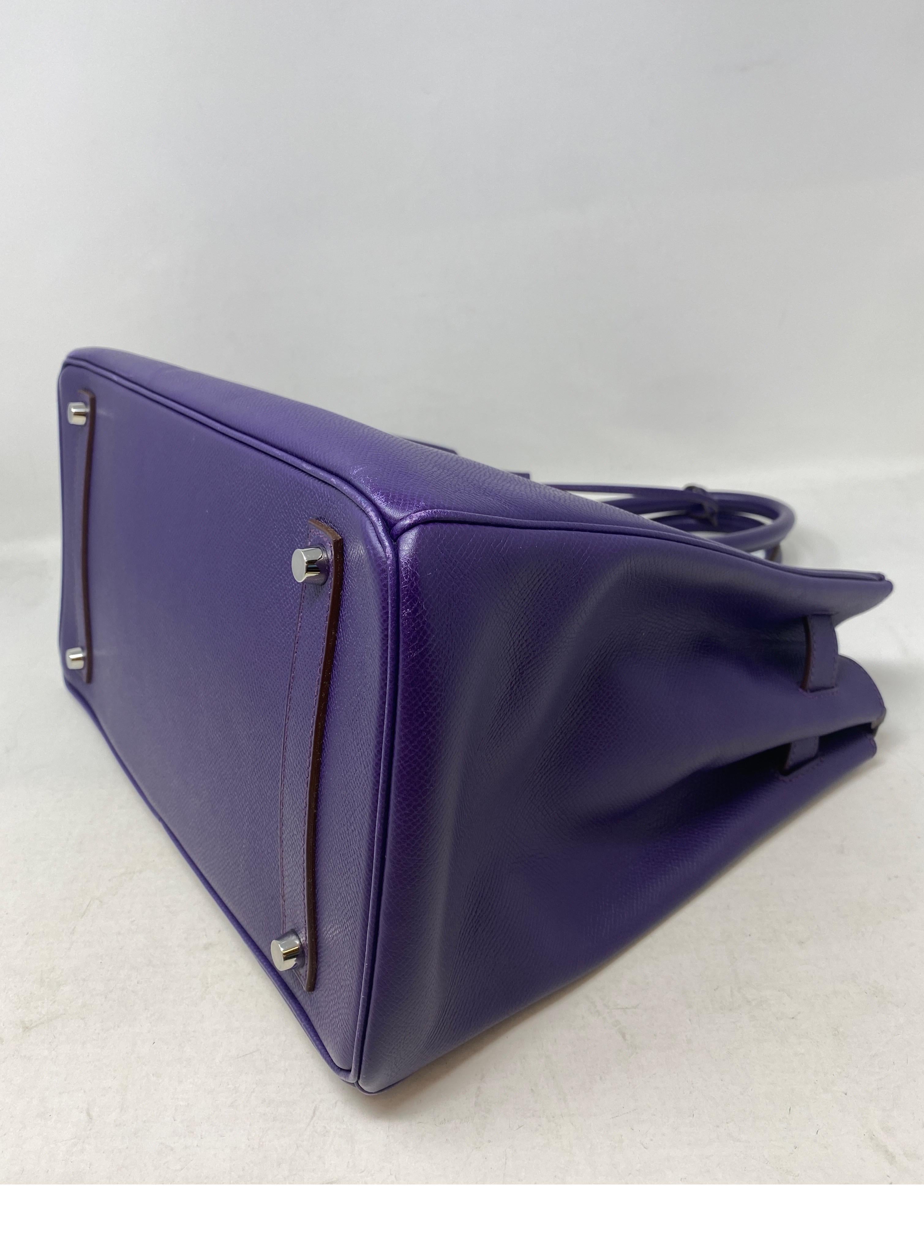 Hermes Purple Birkin 35 Bag  4
