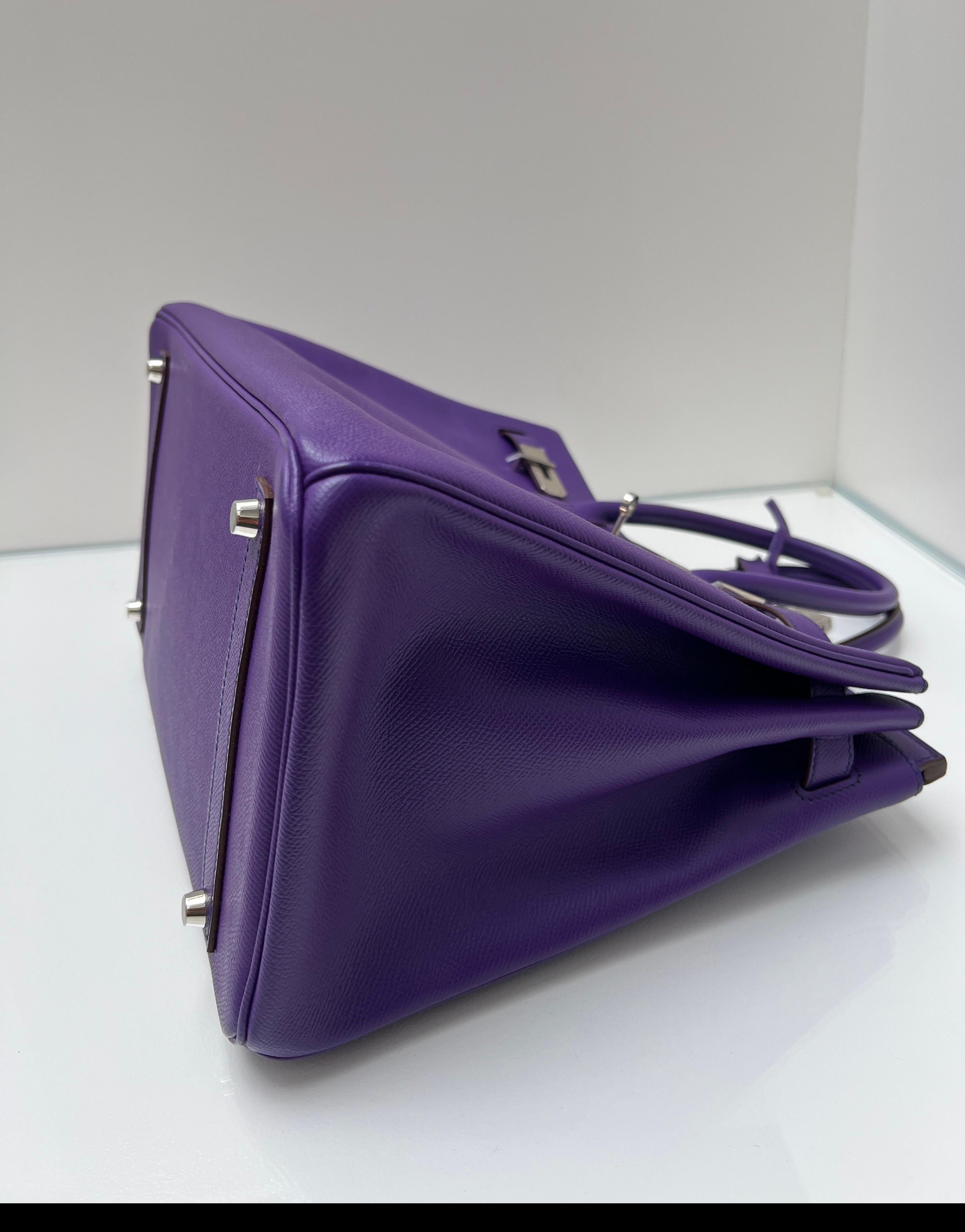 Hermes Lila Birkin 35 Tasche im Angebot 6