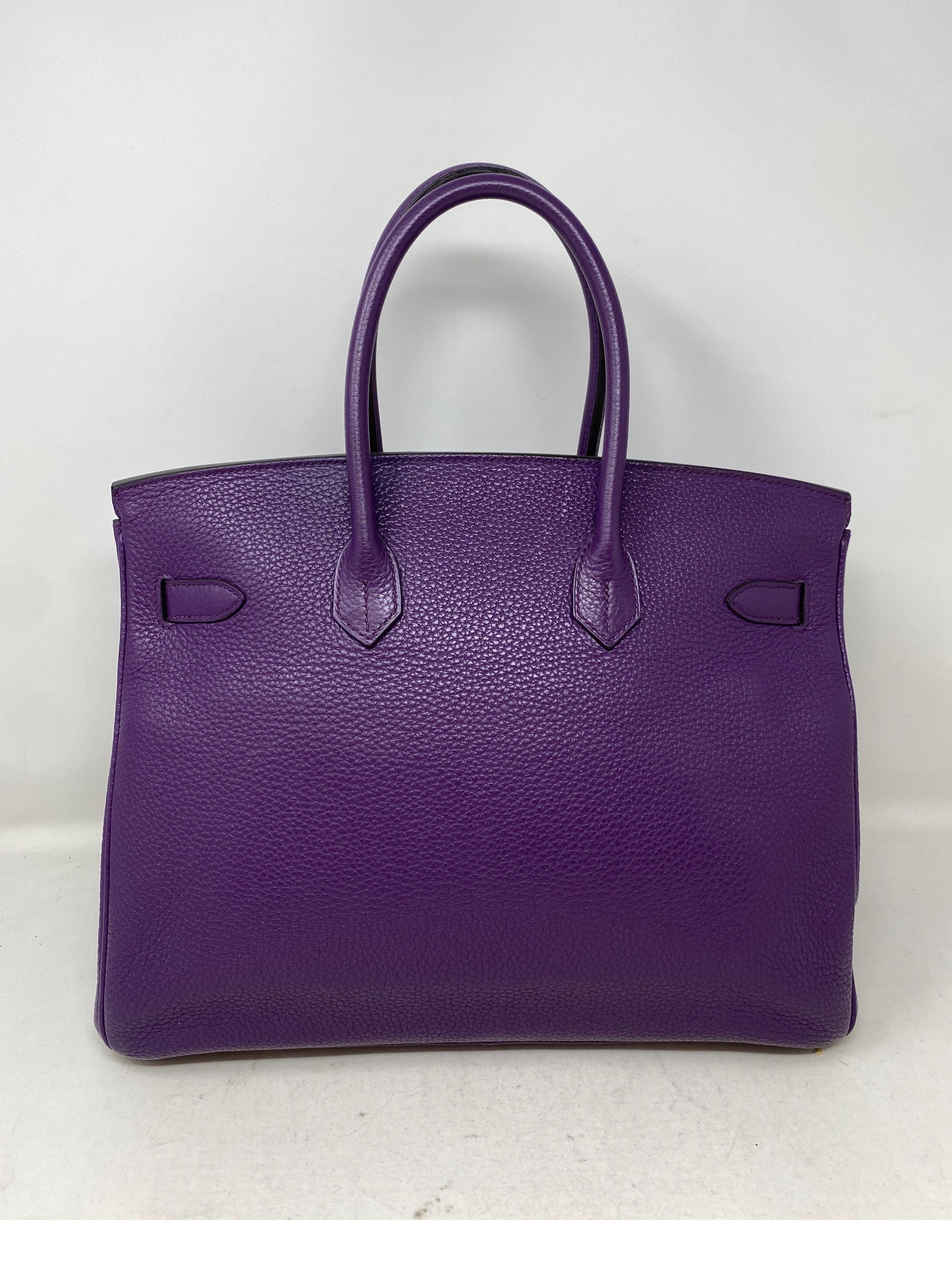 Hermes Purple Birkin 35 Bag 5