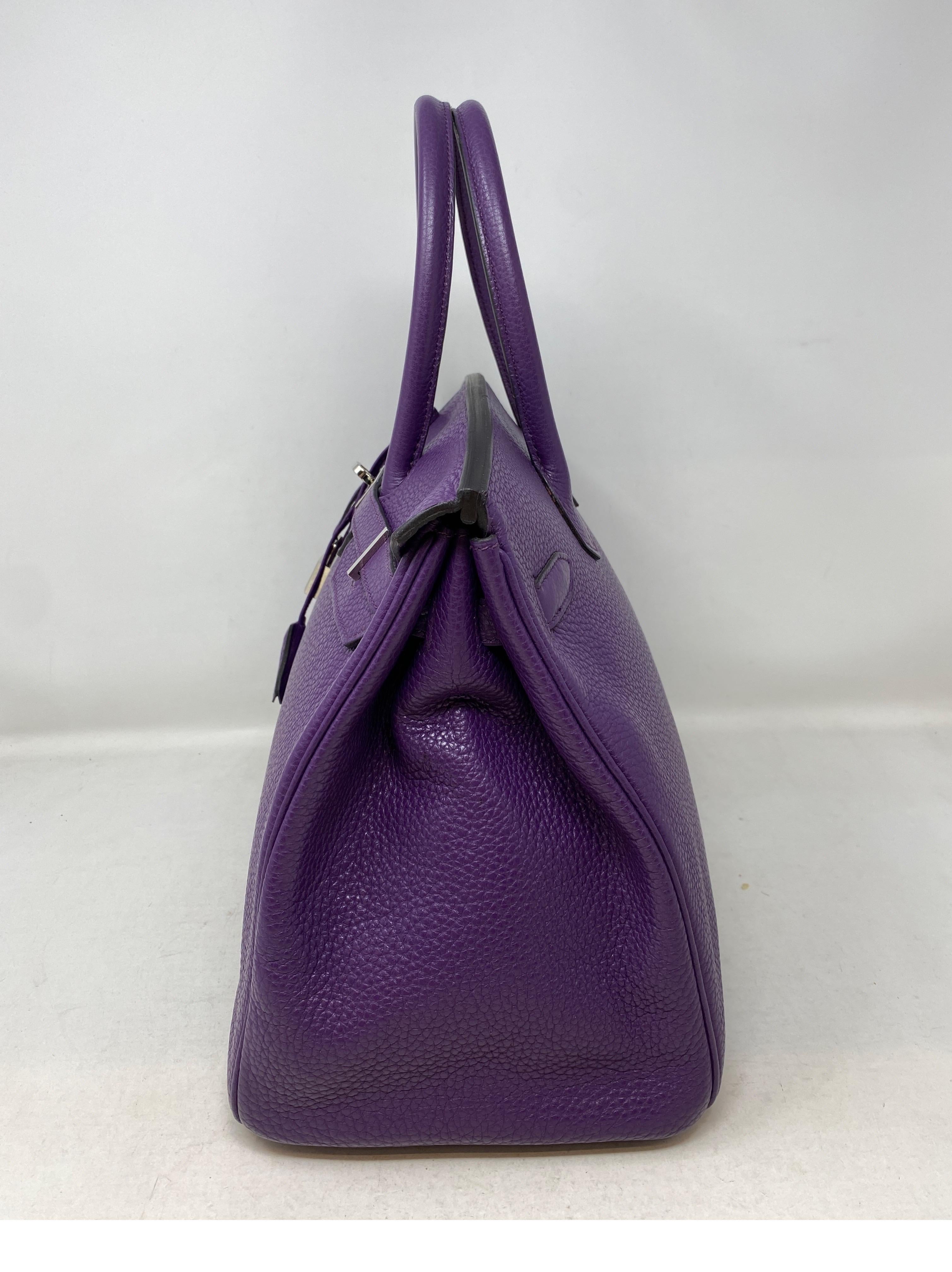 Hermes Purple Birkin 35 Bag 7