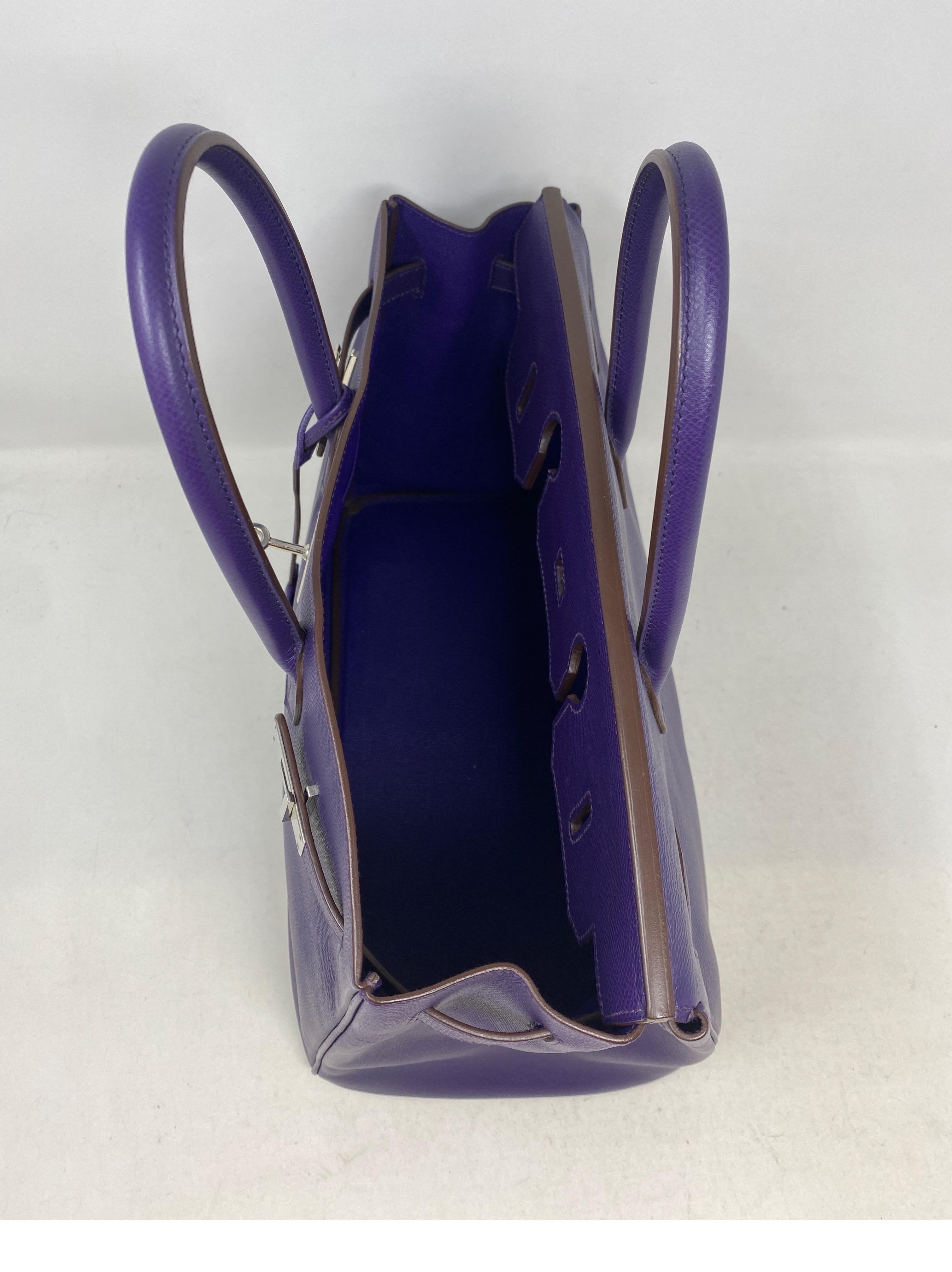 Hermes Purple Birkin 35 Bag  7