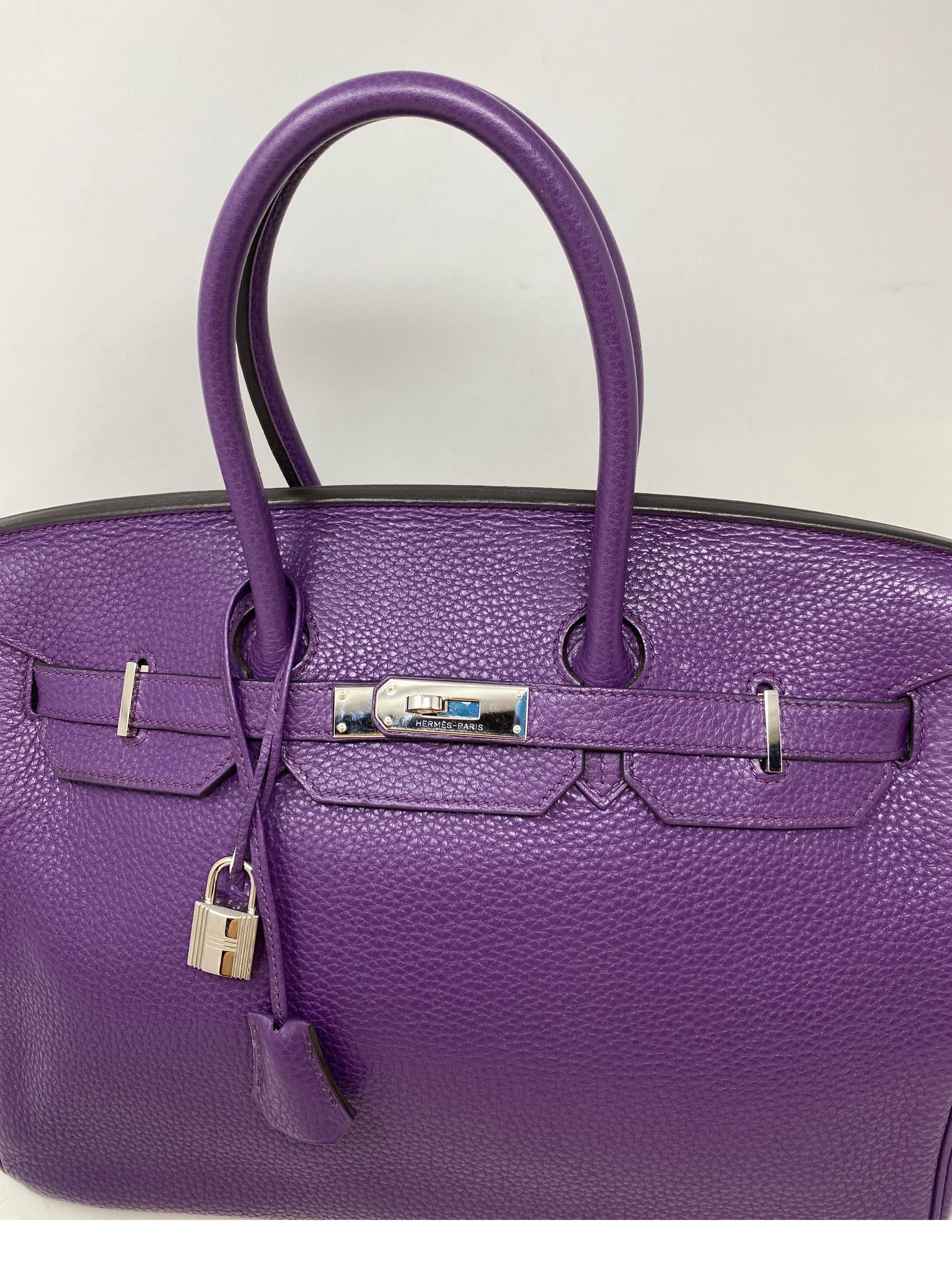 Hermes Purple Birkin 35 Bag 8