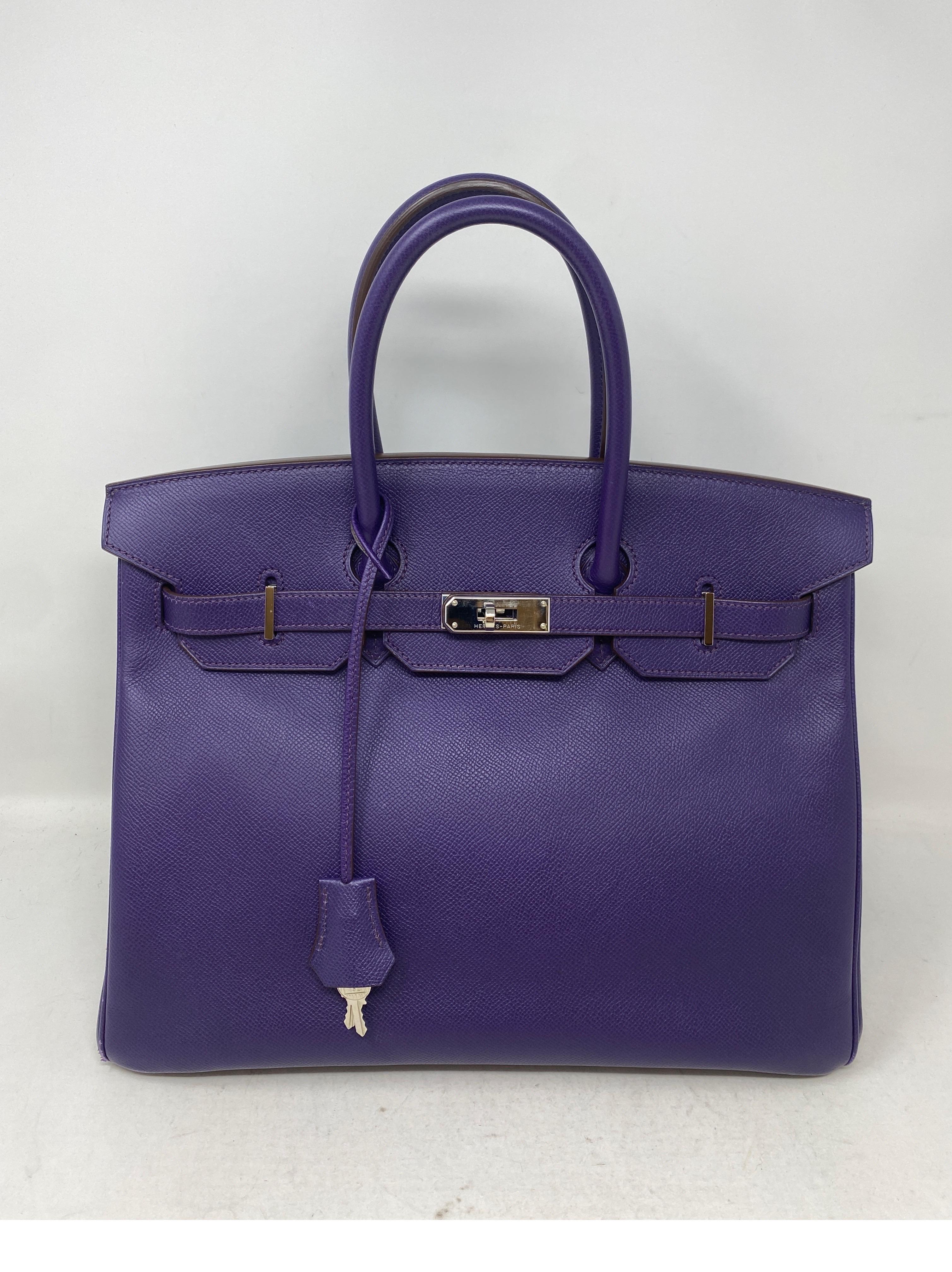 Hermes Purple Birkin 35 Bag  8