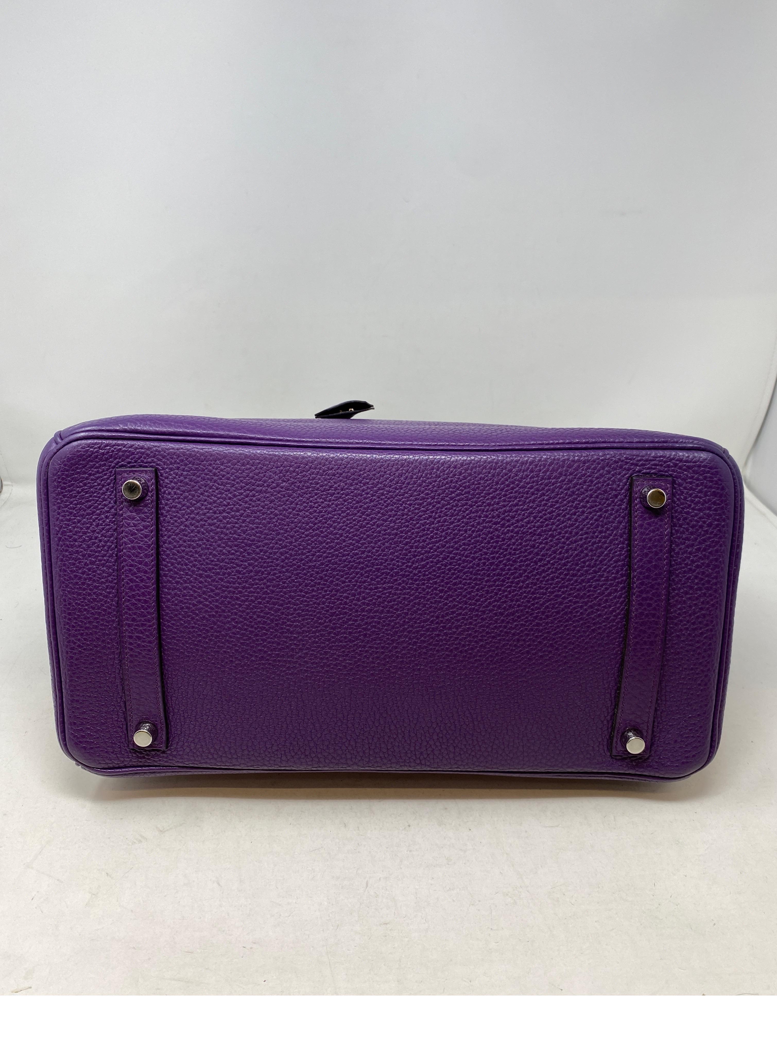 Hermes Purple Birkin 35 Bag 9