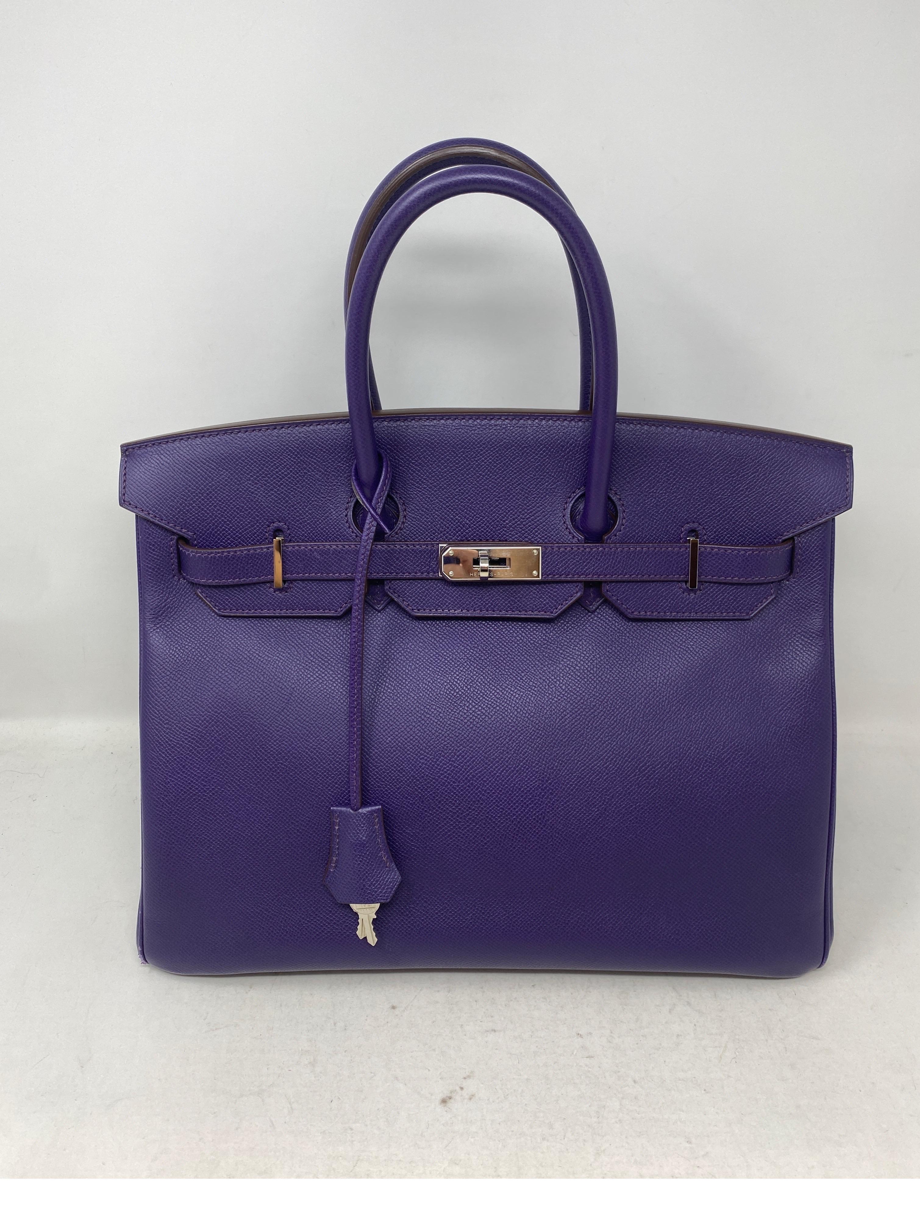 Hermes Purple Birkin 35 Bag  9