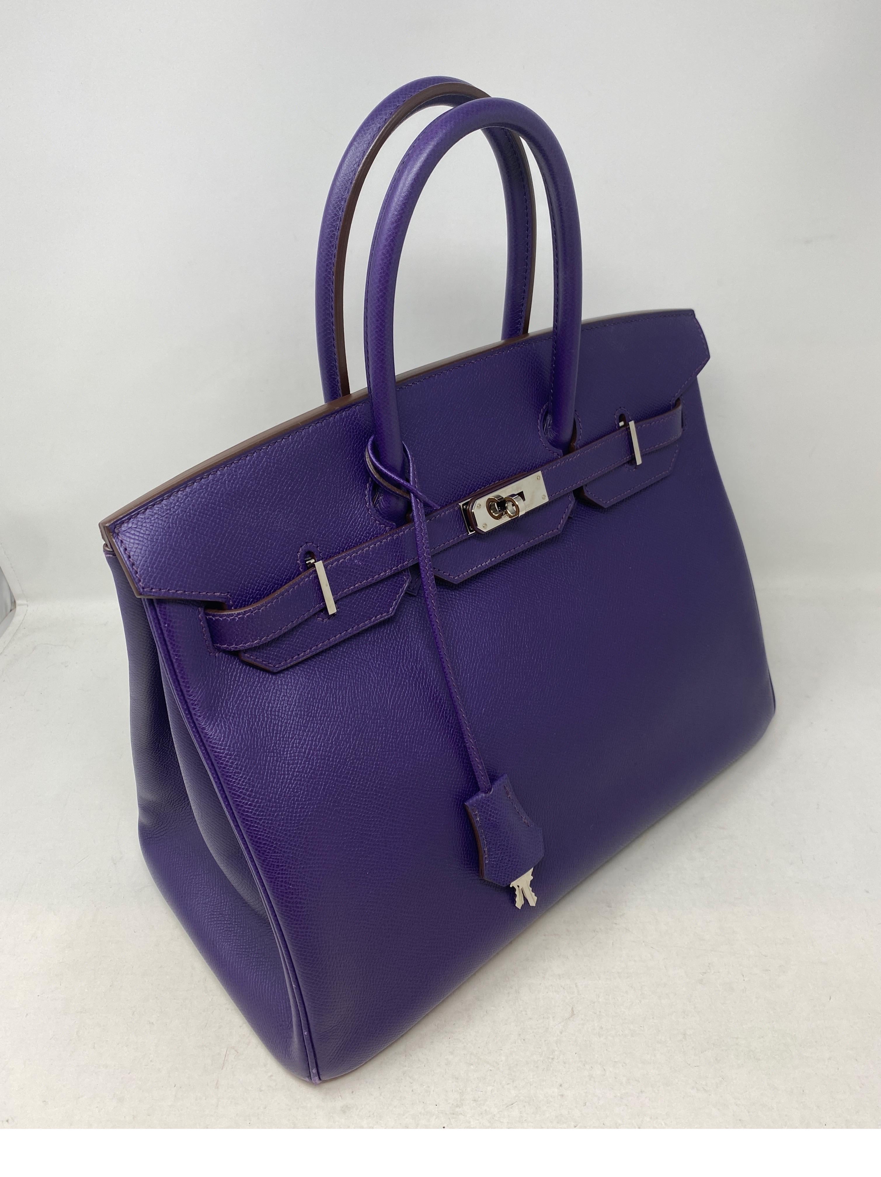 Hermes Purple Birkin 35 Bag  10