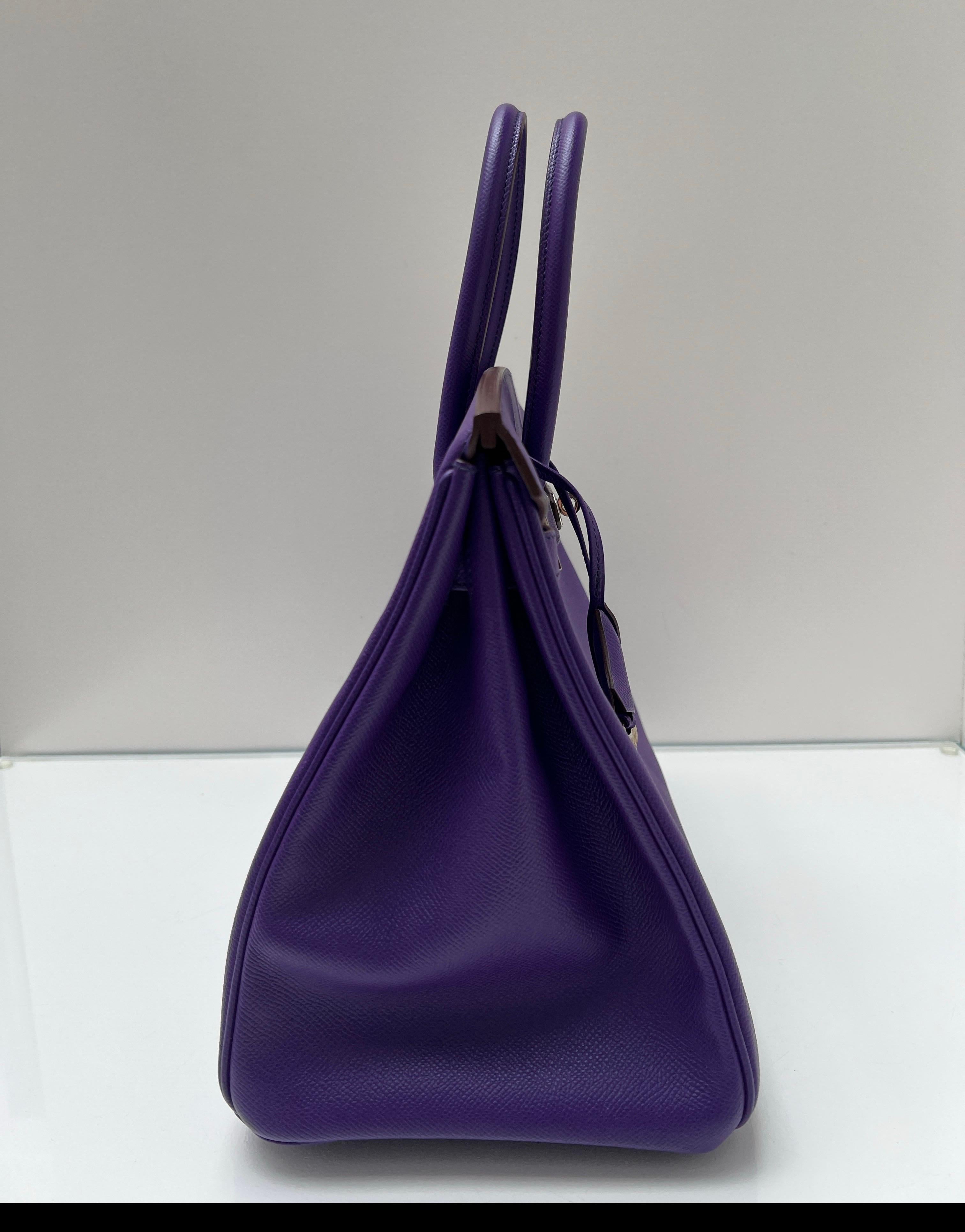 Hermes Lila Birkin 35 Tasche im Angebot 15
