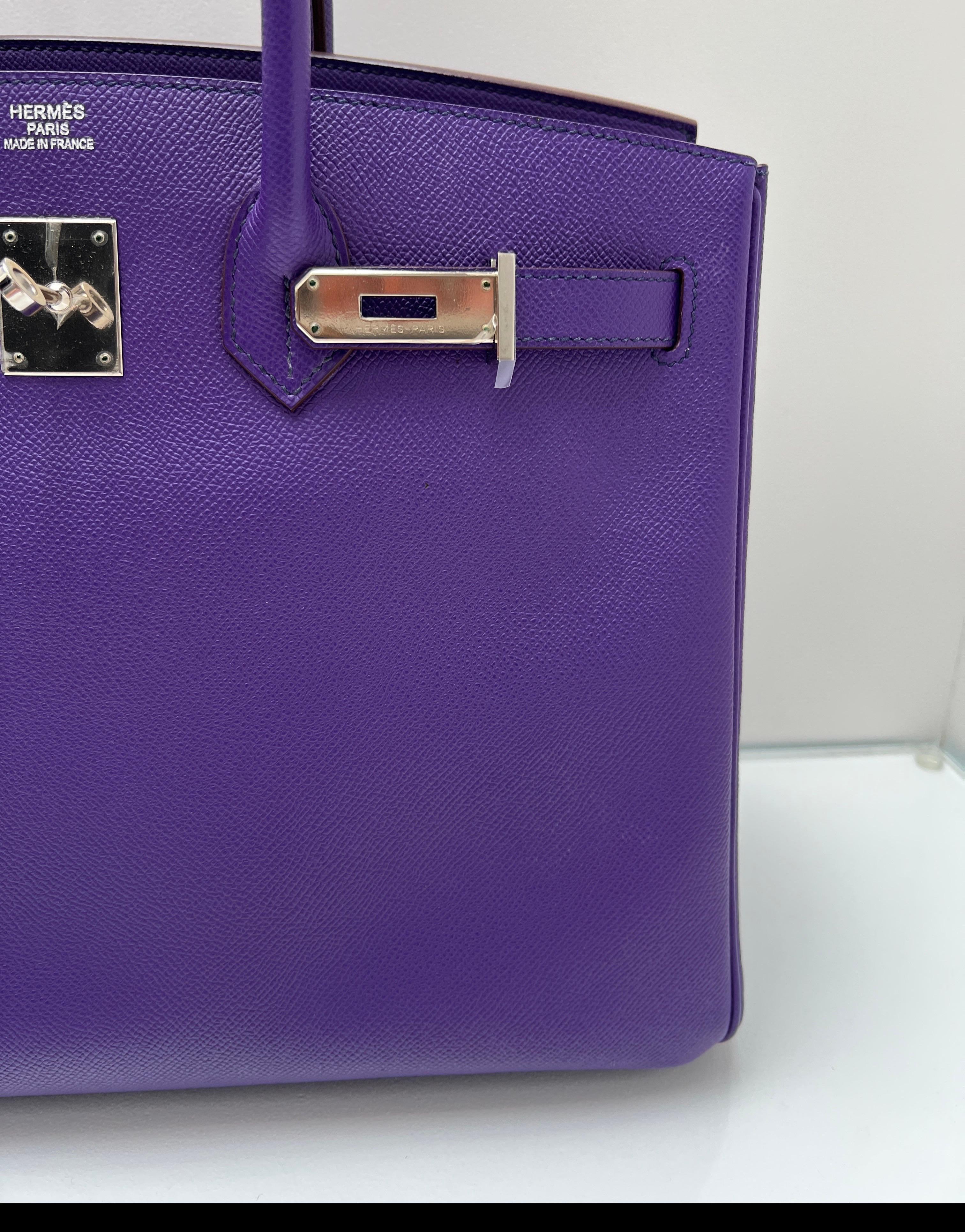 Hermes Lila Birkin 35 Tasche für Damen oder Herren im Angebot