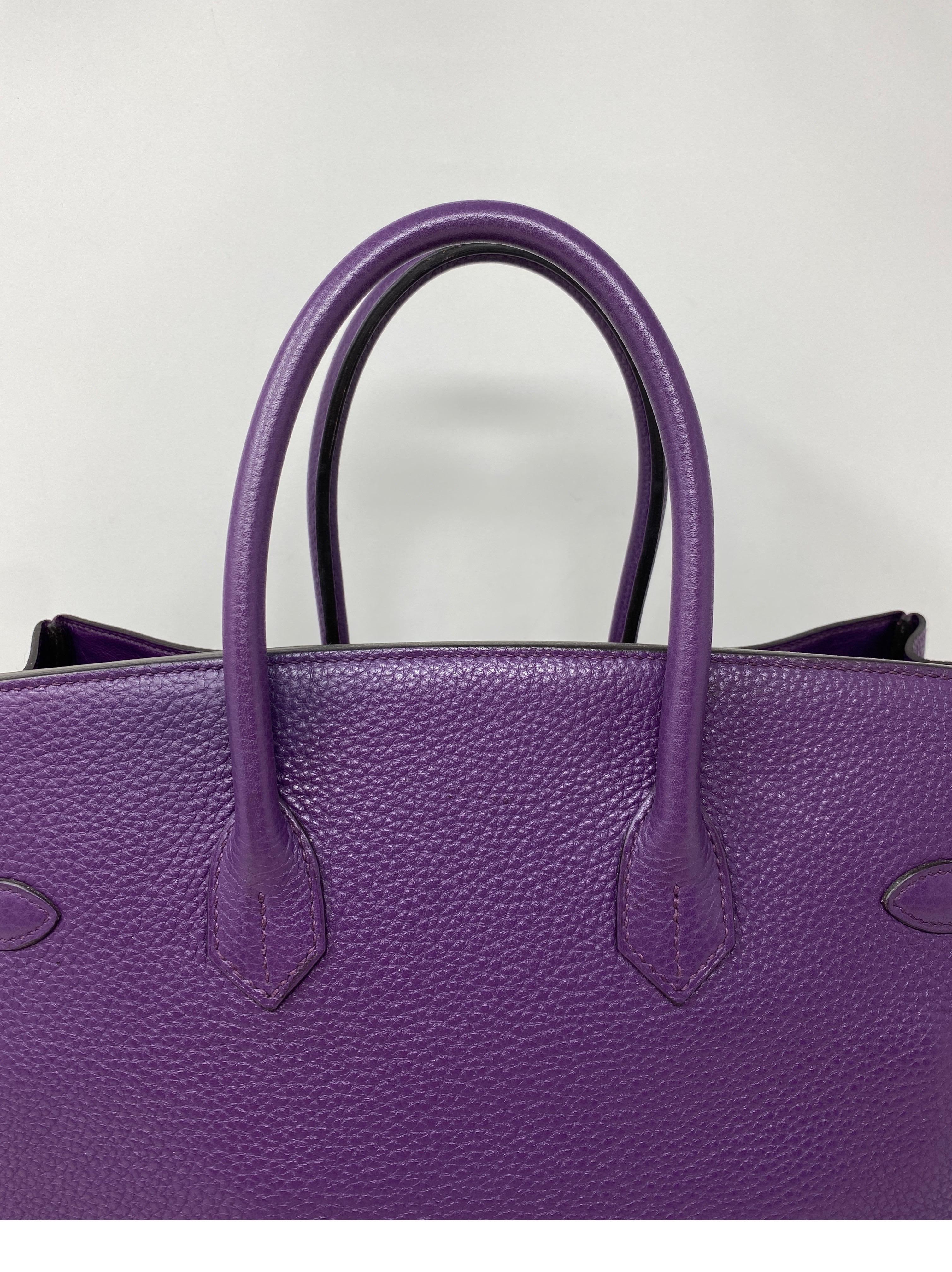 Hermes Purple Birkin 35 Bag In Excellent Condition In Athens, GA