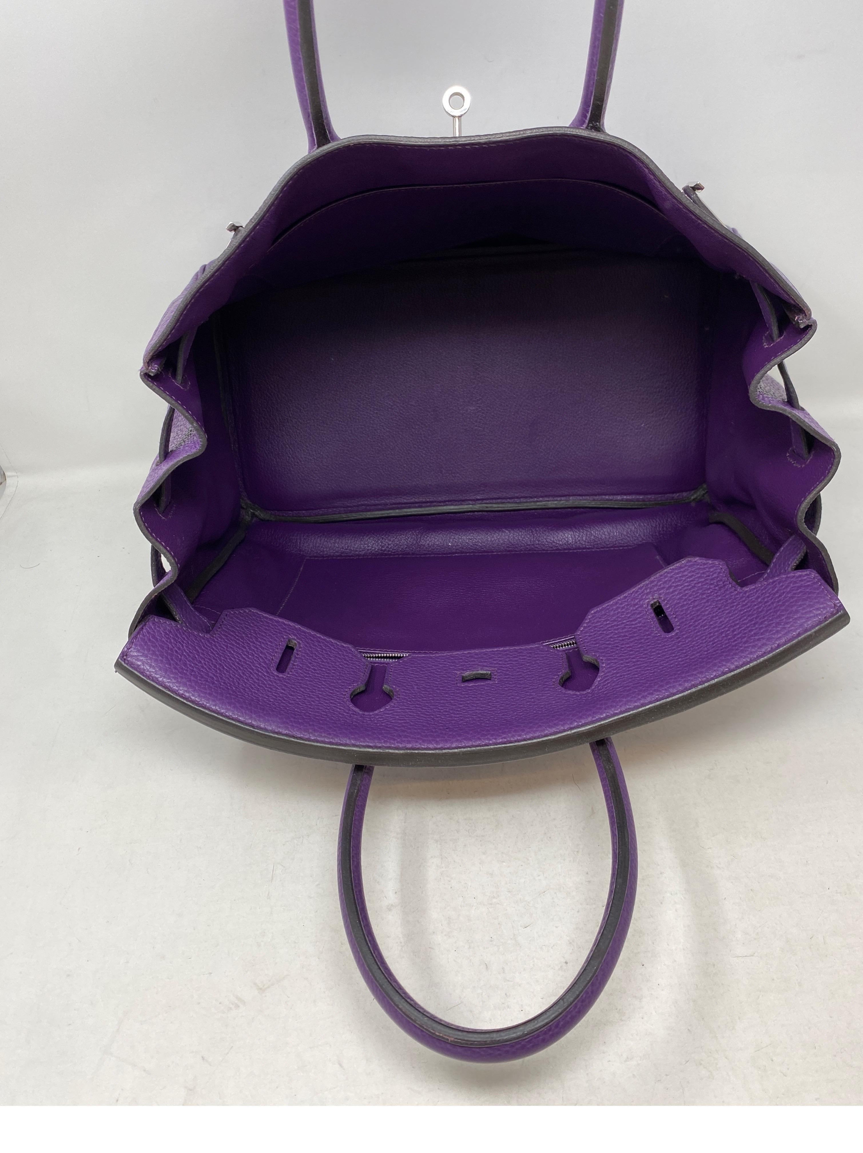 Women's or Men's Hermes Purple Birkin 35 Bag